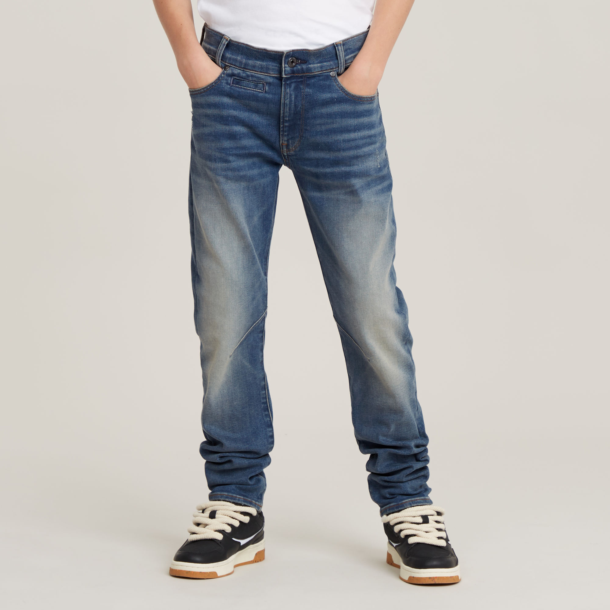 G-Star Raw D-STAQ regular fit jeans sun faded indigo Blauw Jongens Stretchdenim 164