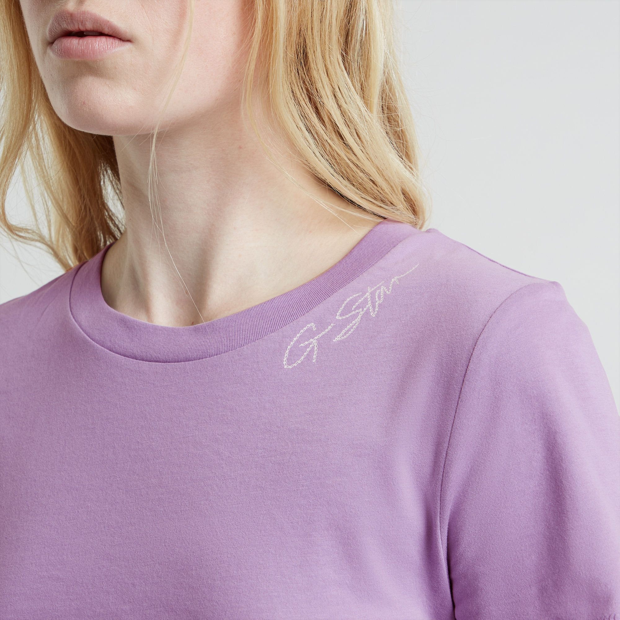 G-Star RAW Faux Embro Logo Top Paars Dames