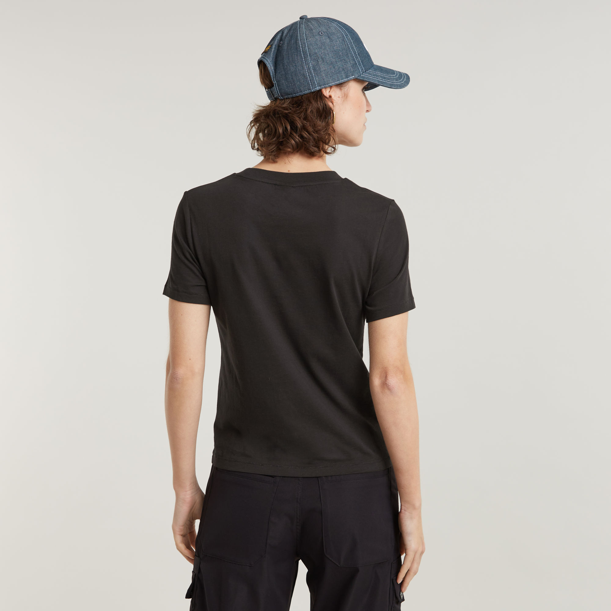 G-Star RAW Faux Embro Logo Top Zwart Dames
