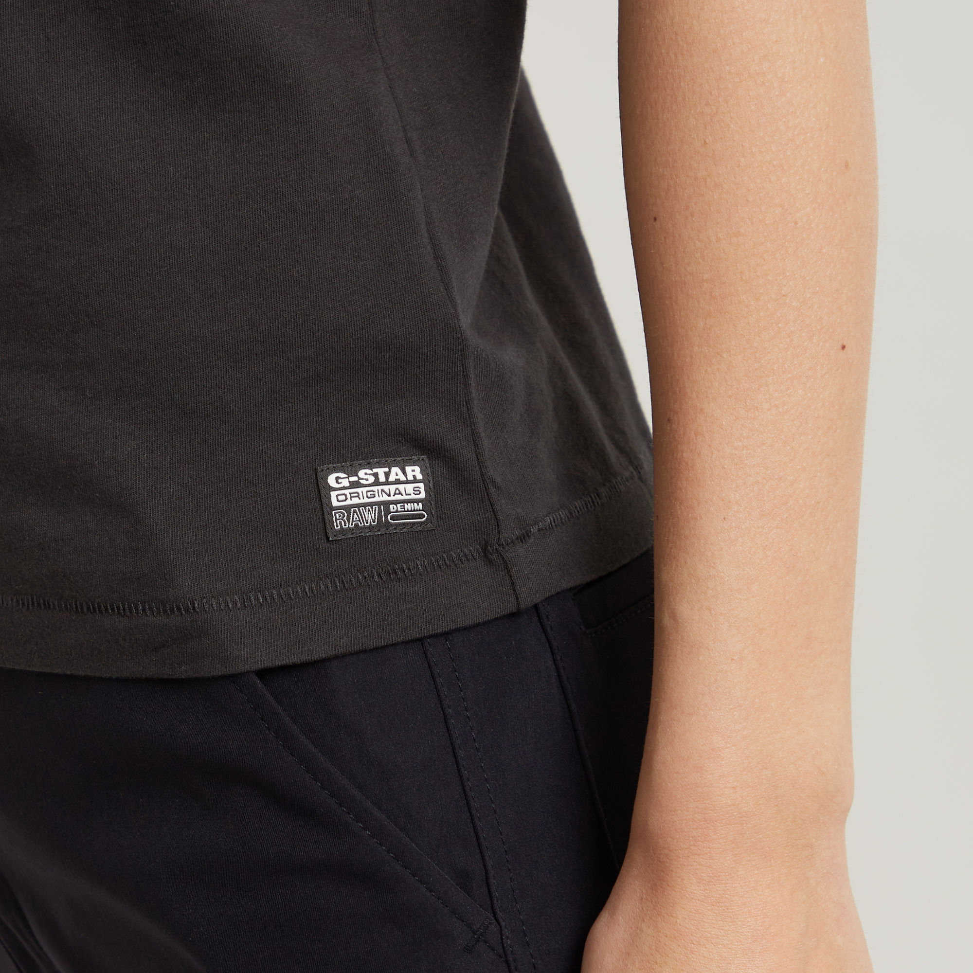 G-Star RAW Faux Embro Logo Top Zwart Dames