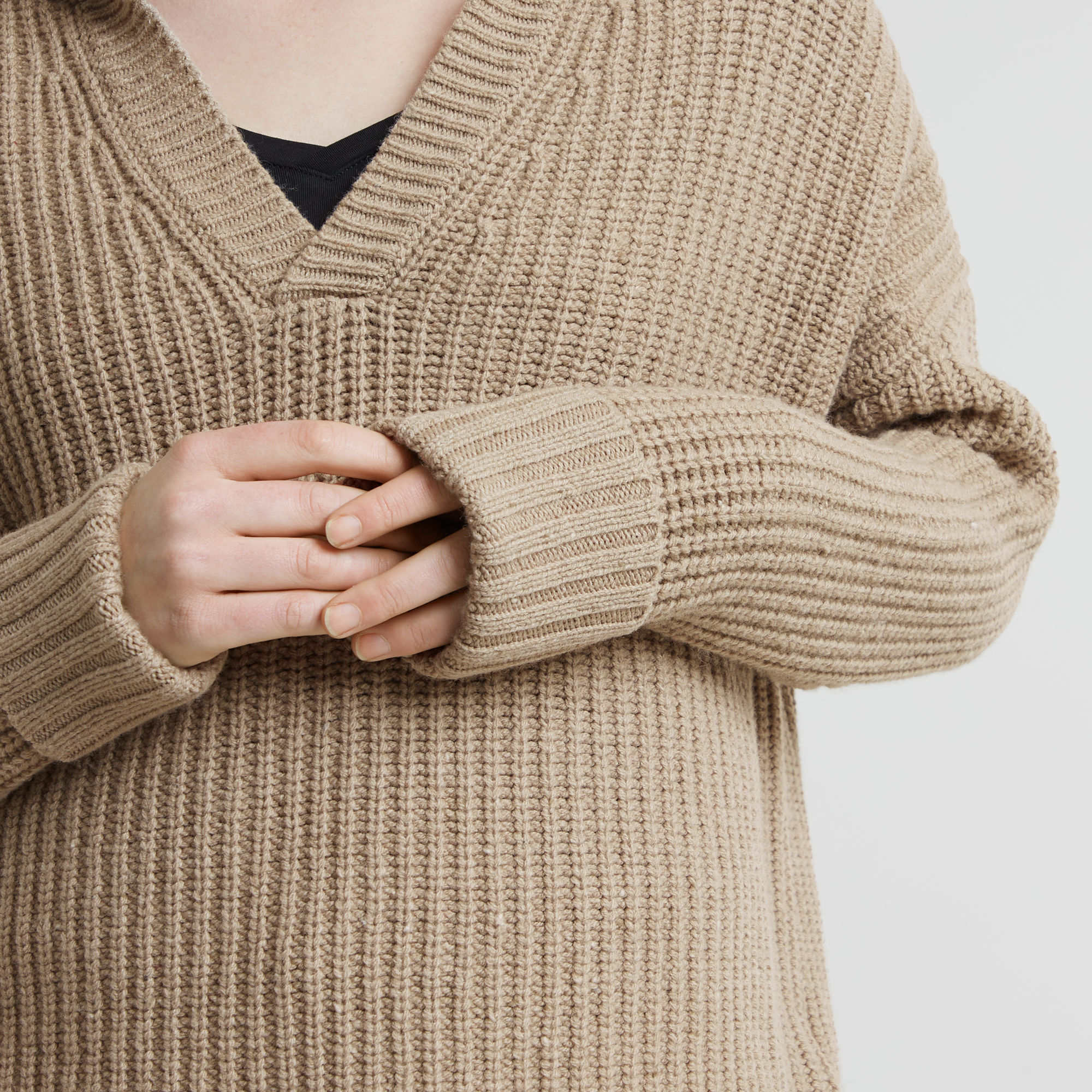 G-Star RAW Loose Polo Heavy Knitted Beige Dames
