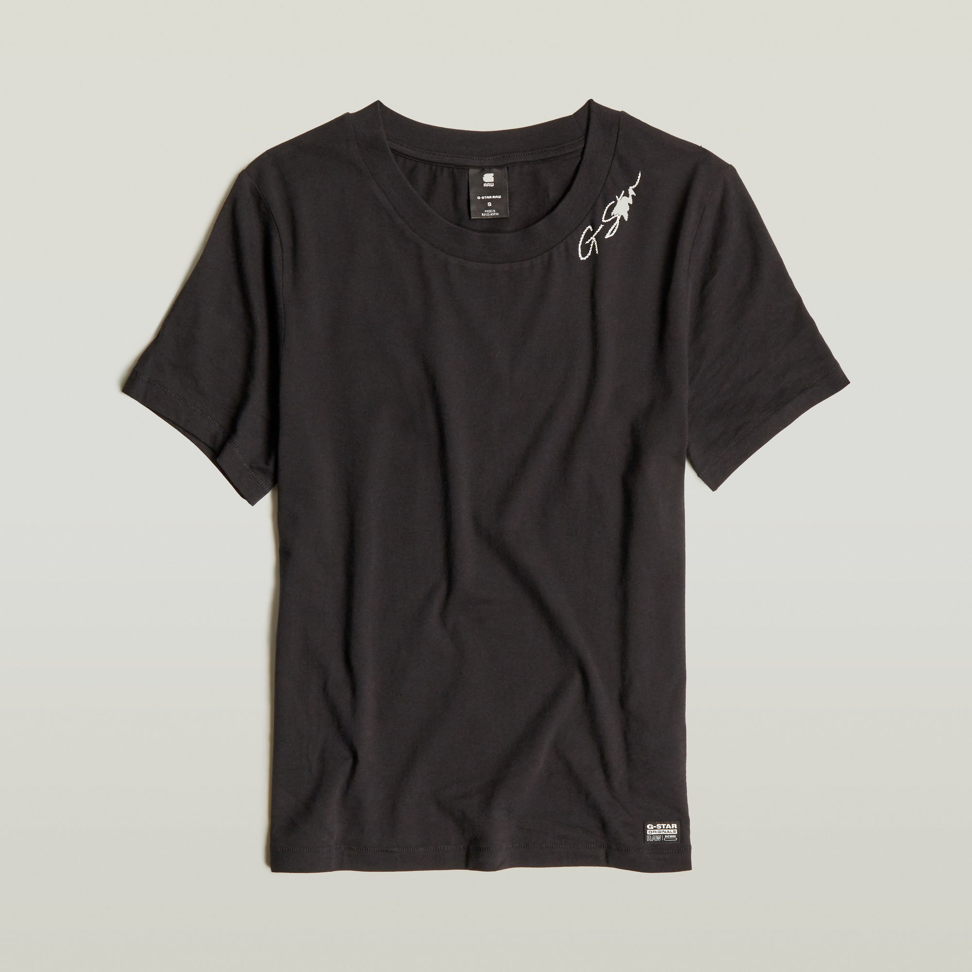 G-Star RAW Faux Embro Logo Top Zwart Dames