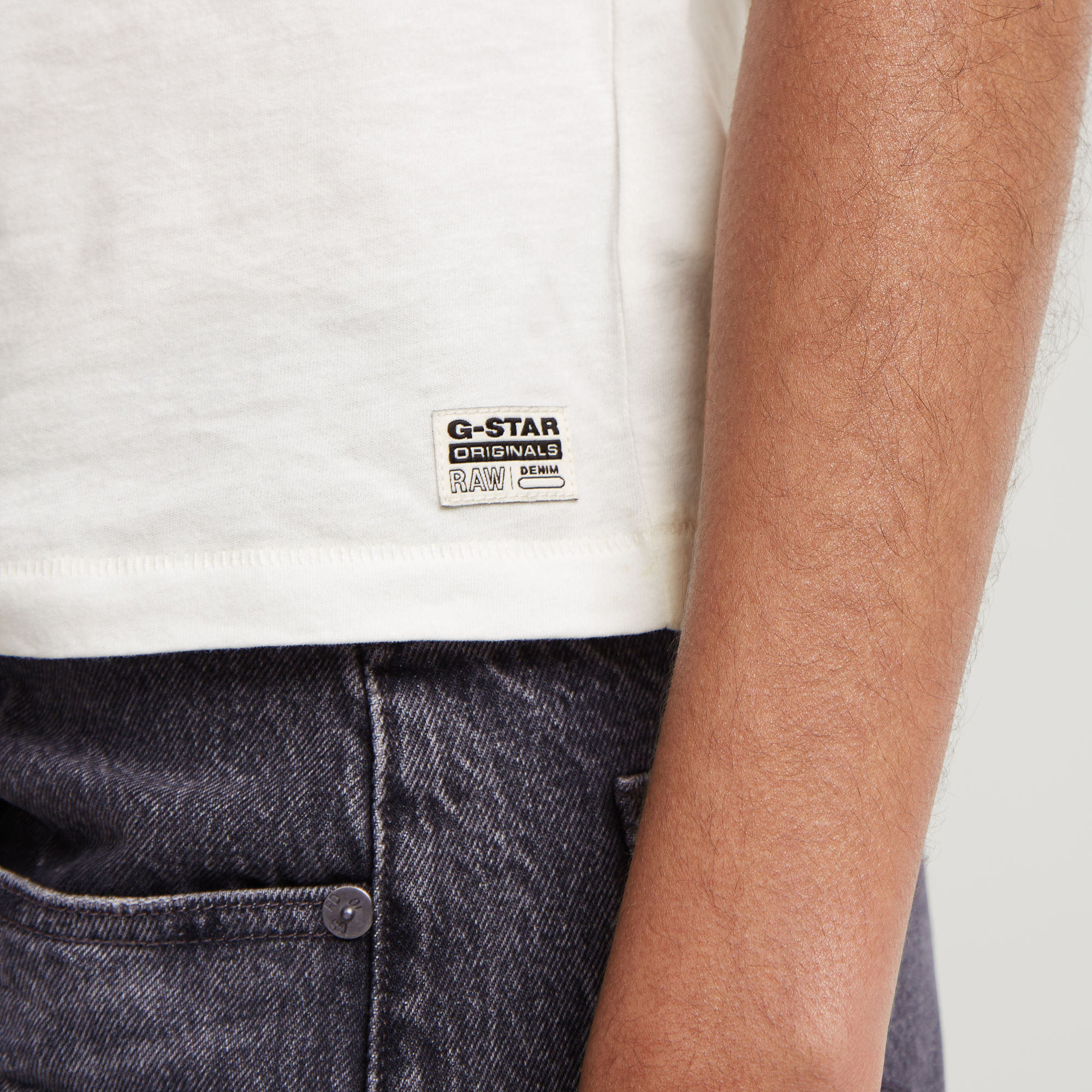 G-Star RAW Faux Embro Logo Top Wit Dames