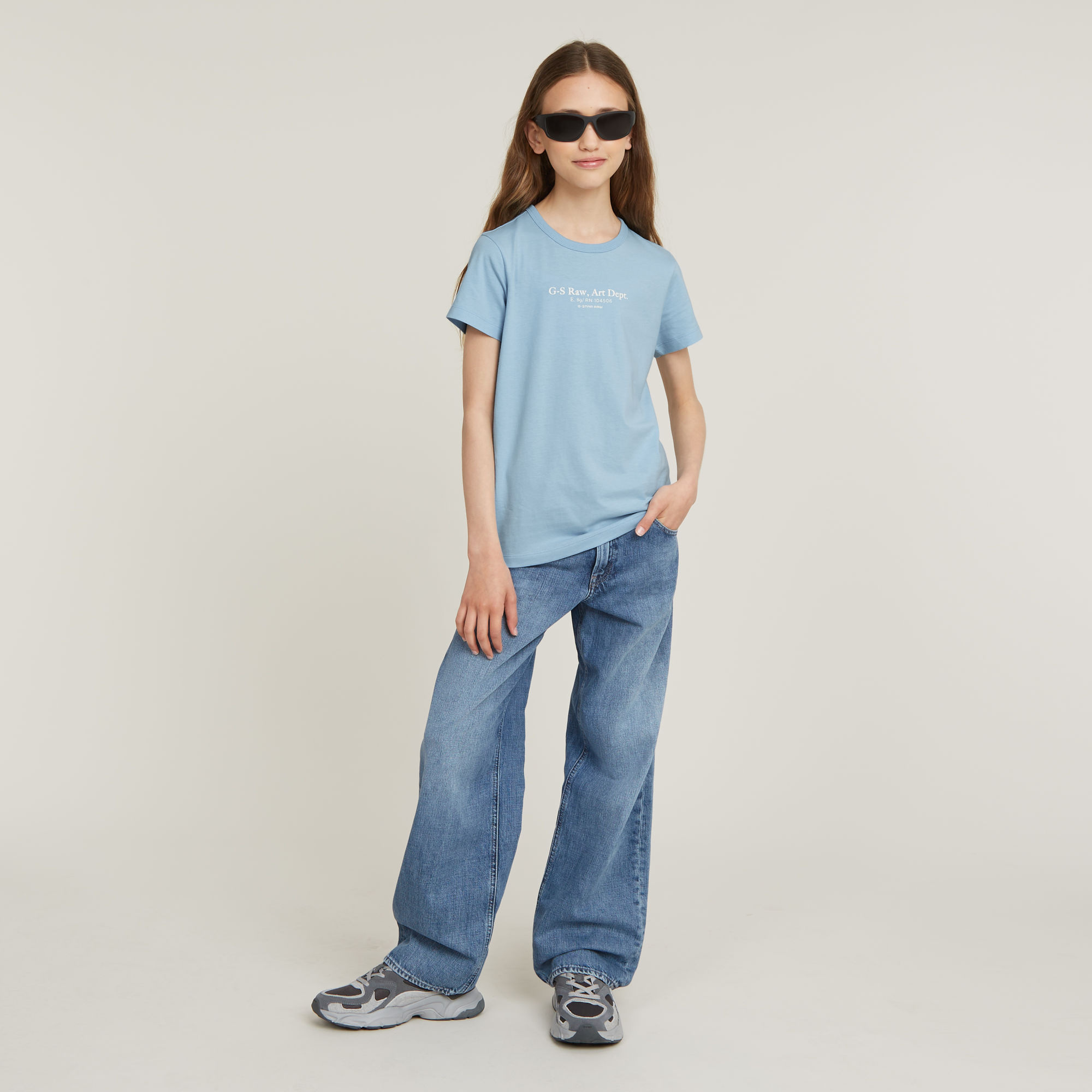 G-Star RAW Meisjes Premium Judee Loose Jeans Midden blauw meisjes