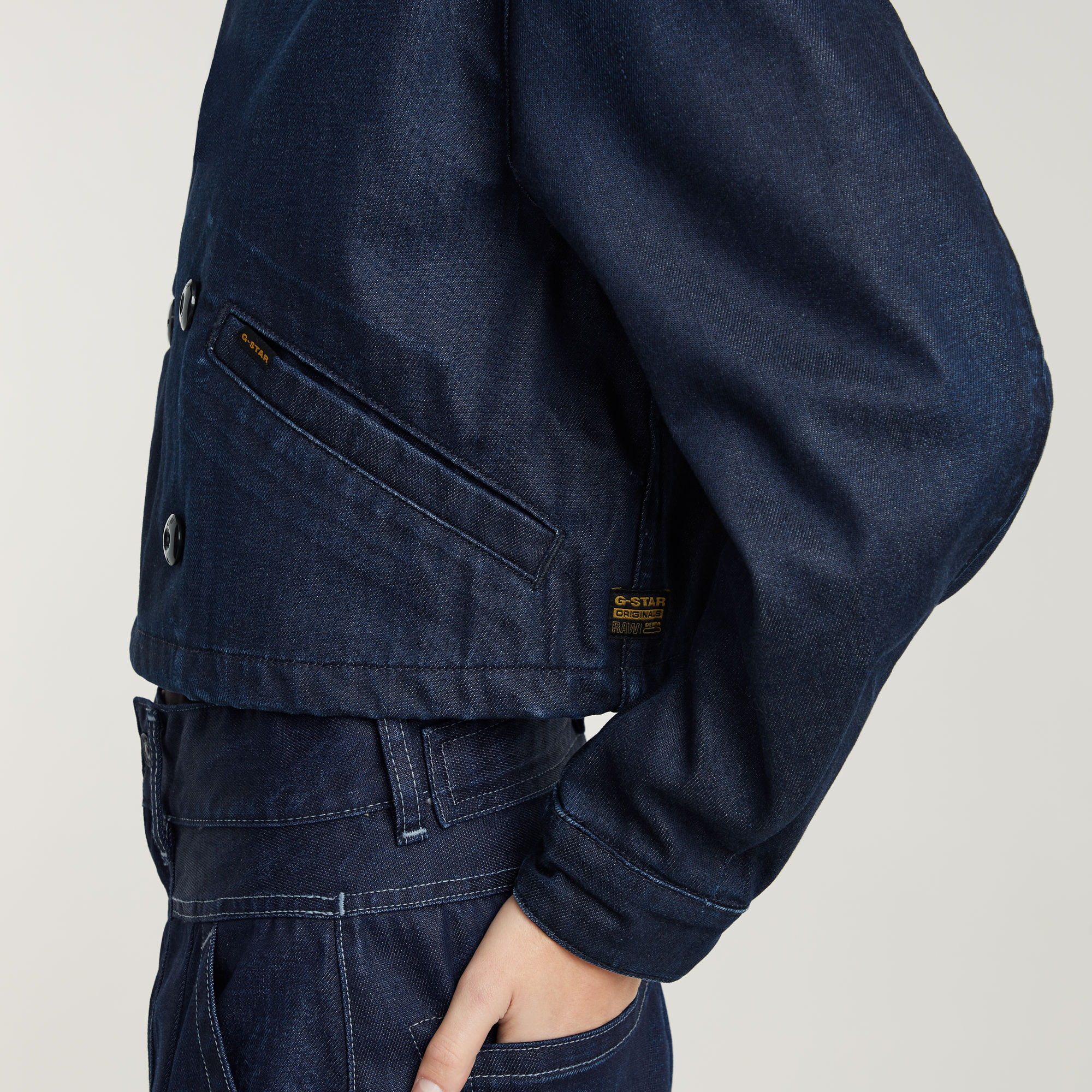 G-Star RAW Cropped Peacoat Jack Donkerblauw Dames