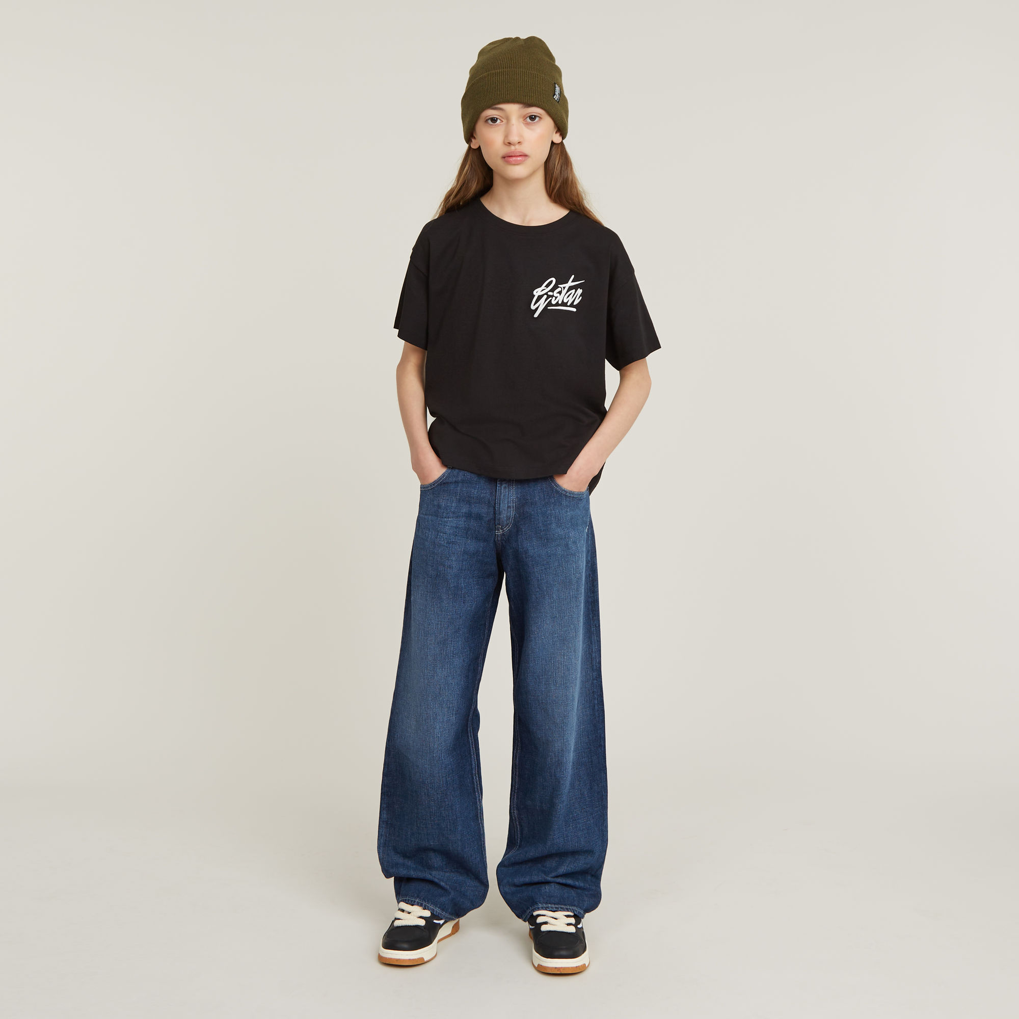 G-Star RAW Meisjes Premium Judee Loose Jeans Donkerblauw meisjes