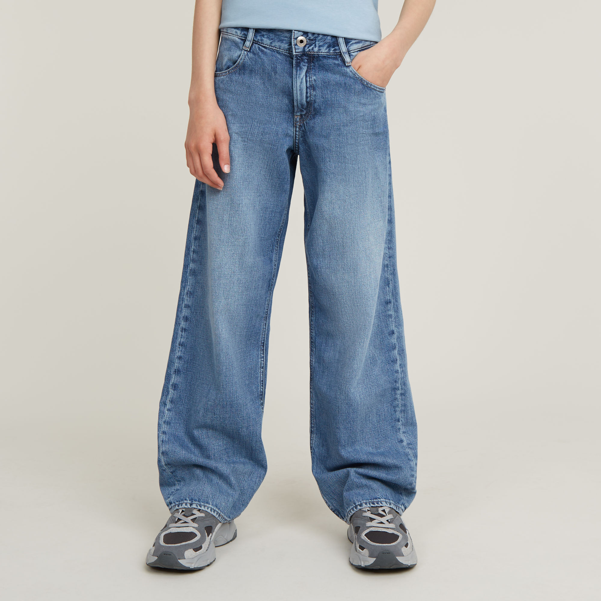 Kids Premium Judee Loose Jeans - Mittelblau - mädchen