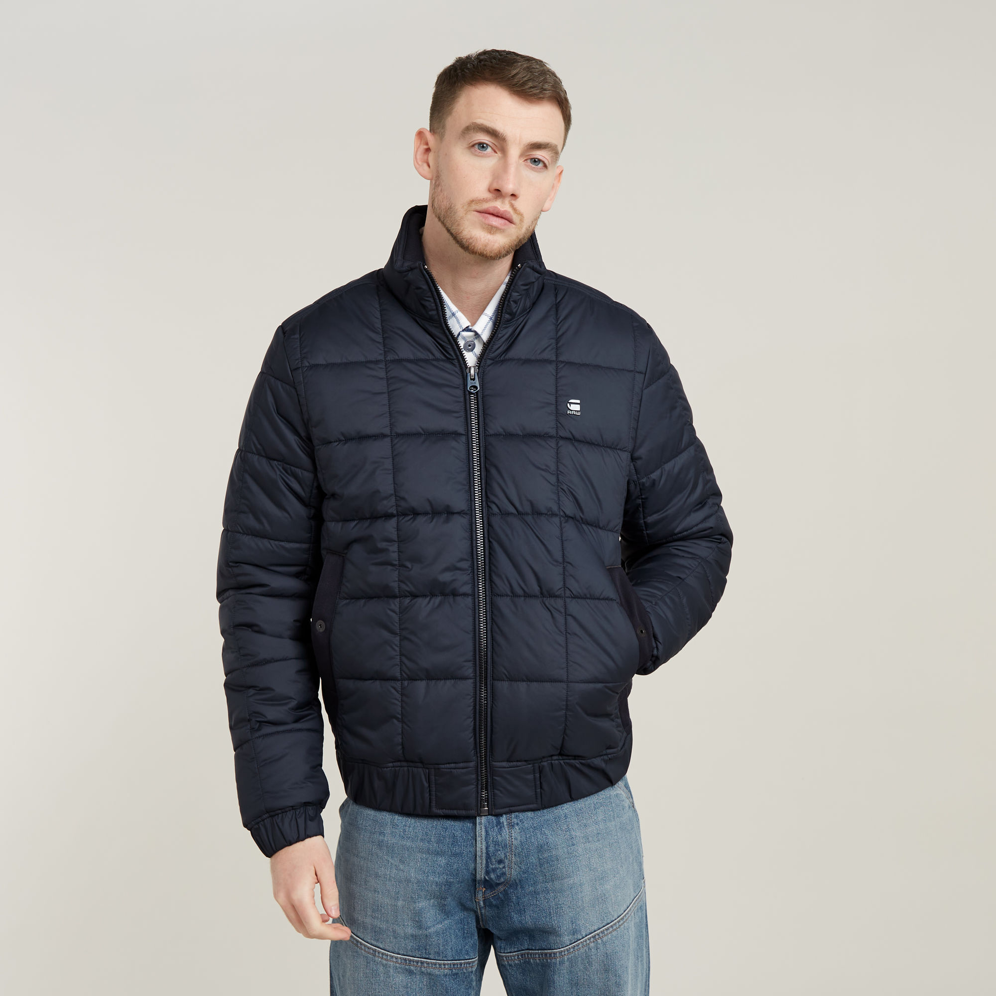 Meefic Quilted Jacke - Dunkelblau - Herren