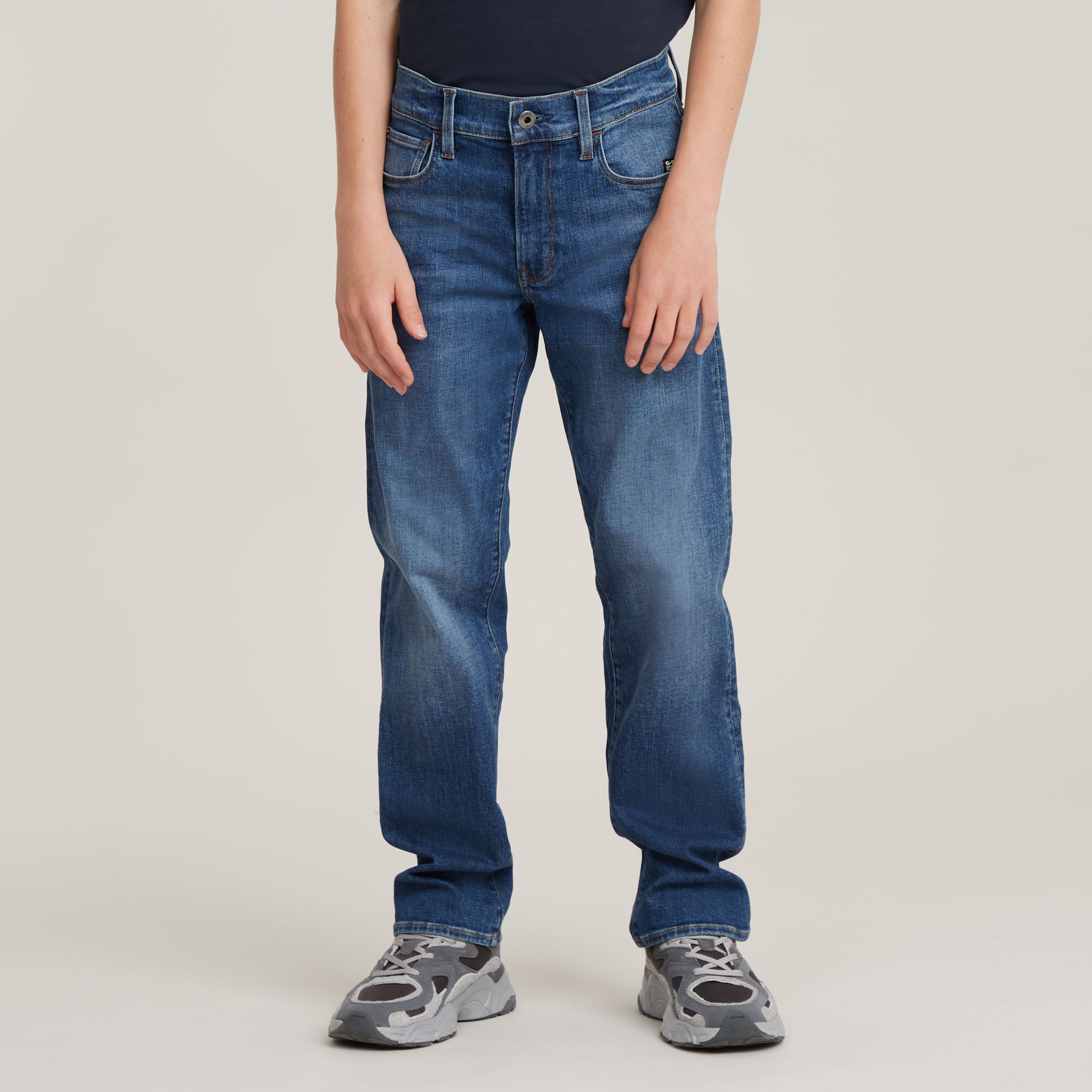 G-Star RAW Kids 3301 Straight Jeans Midden blauw jongens