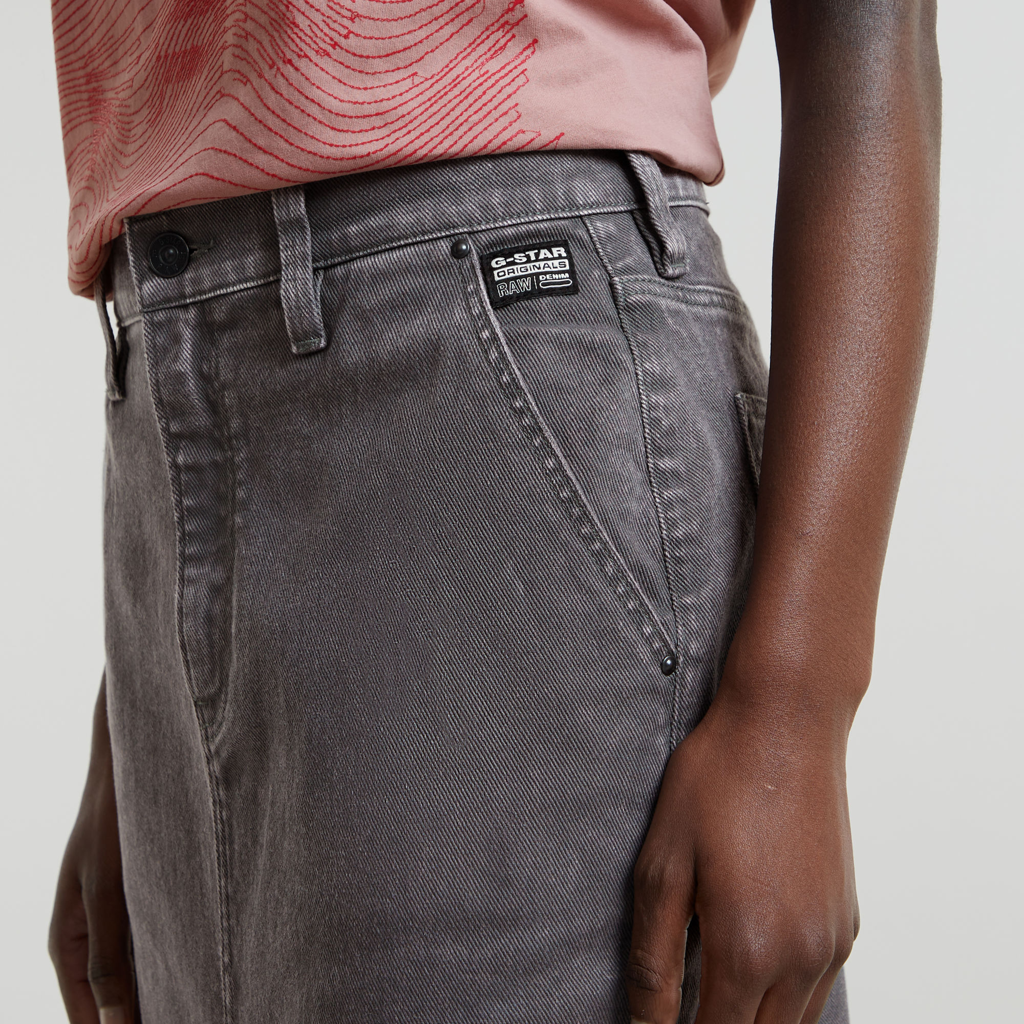 G-Star RAW Midi Kokerrok Grijs Dames