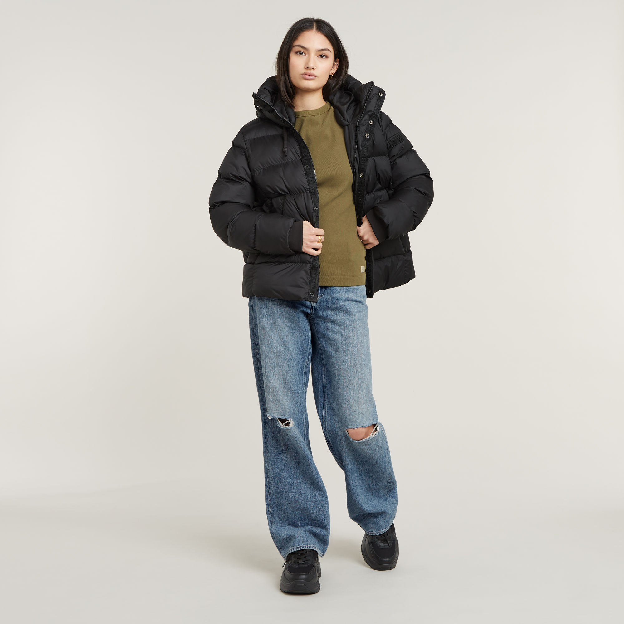 G-Star RAW Whistler Short Puffer Zwart Dames