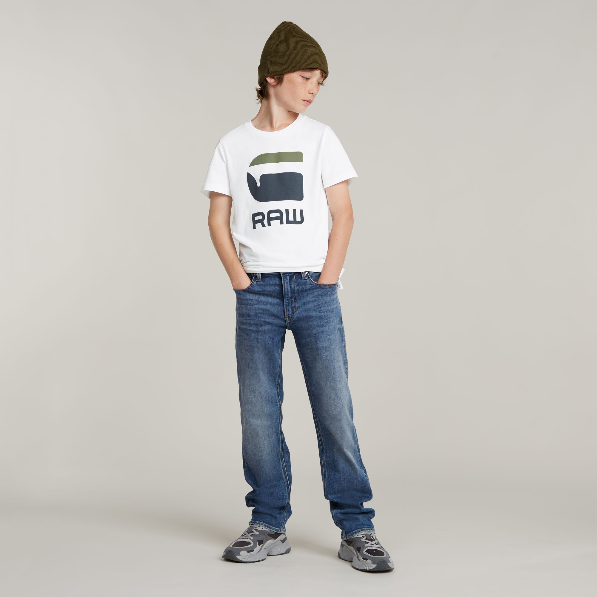 G-Star RAW Jongens Premium Mosa Straight Jeans Midden blauw jongens