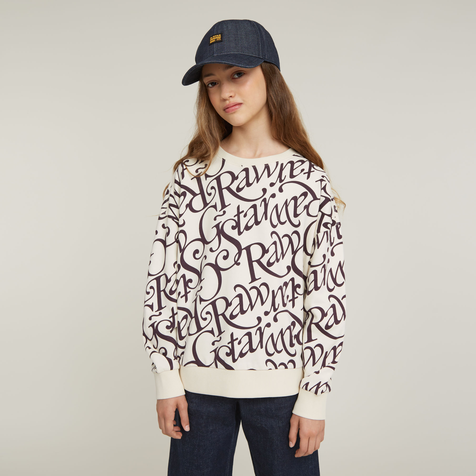 Kids Sweatshirt Unbrushed - Beige - mädchen