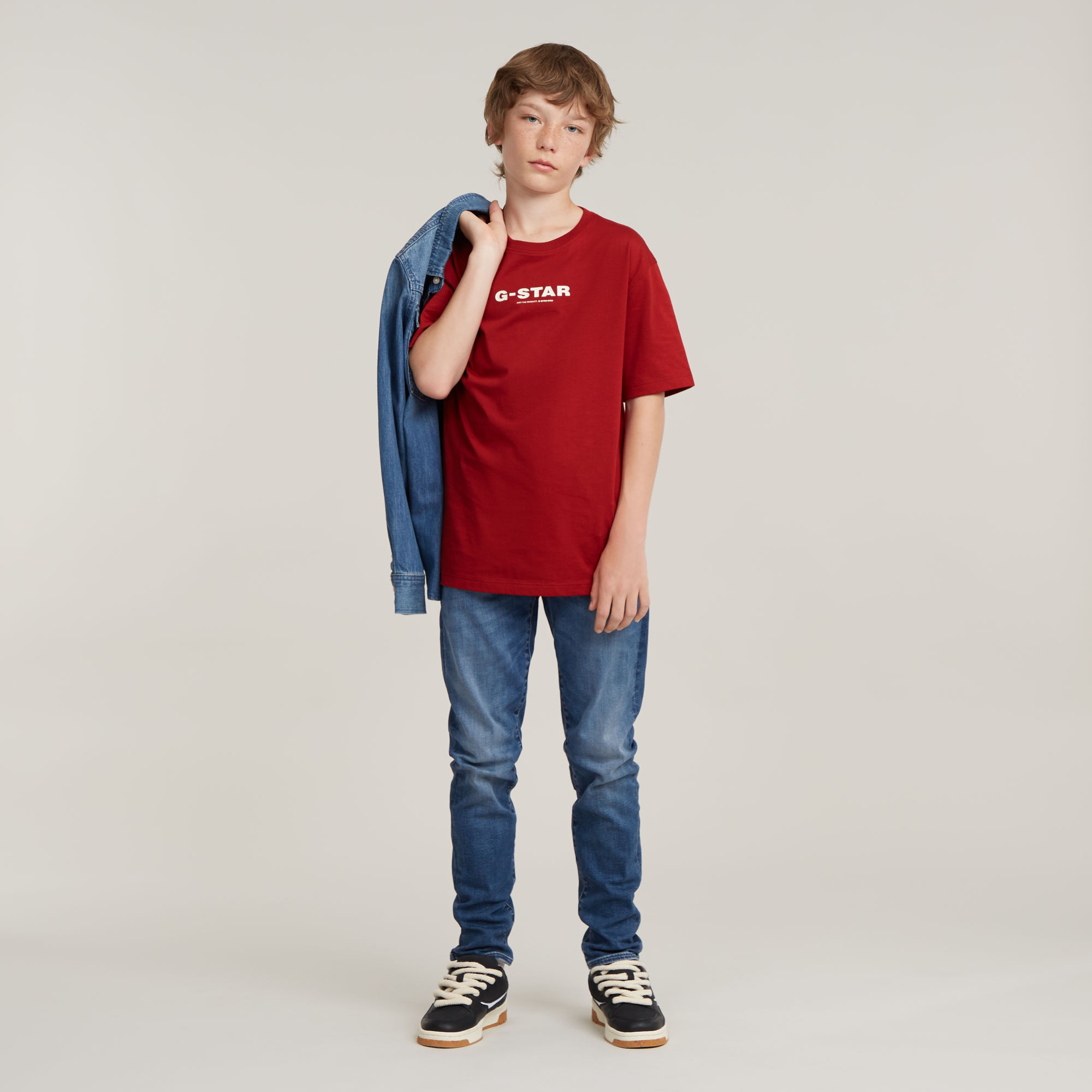 G-Star RAW Jongens T-Shirt Loose Rood jongens