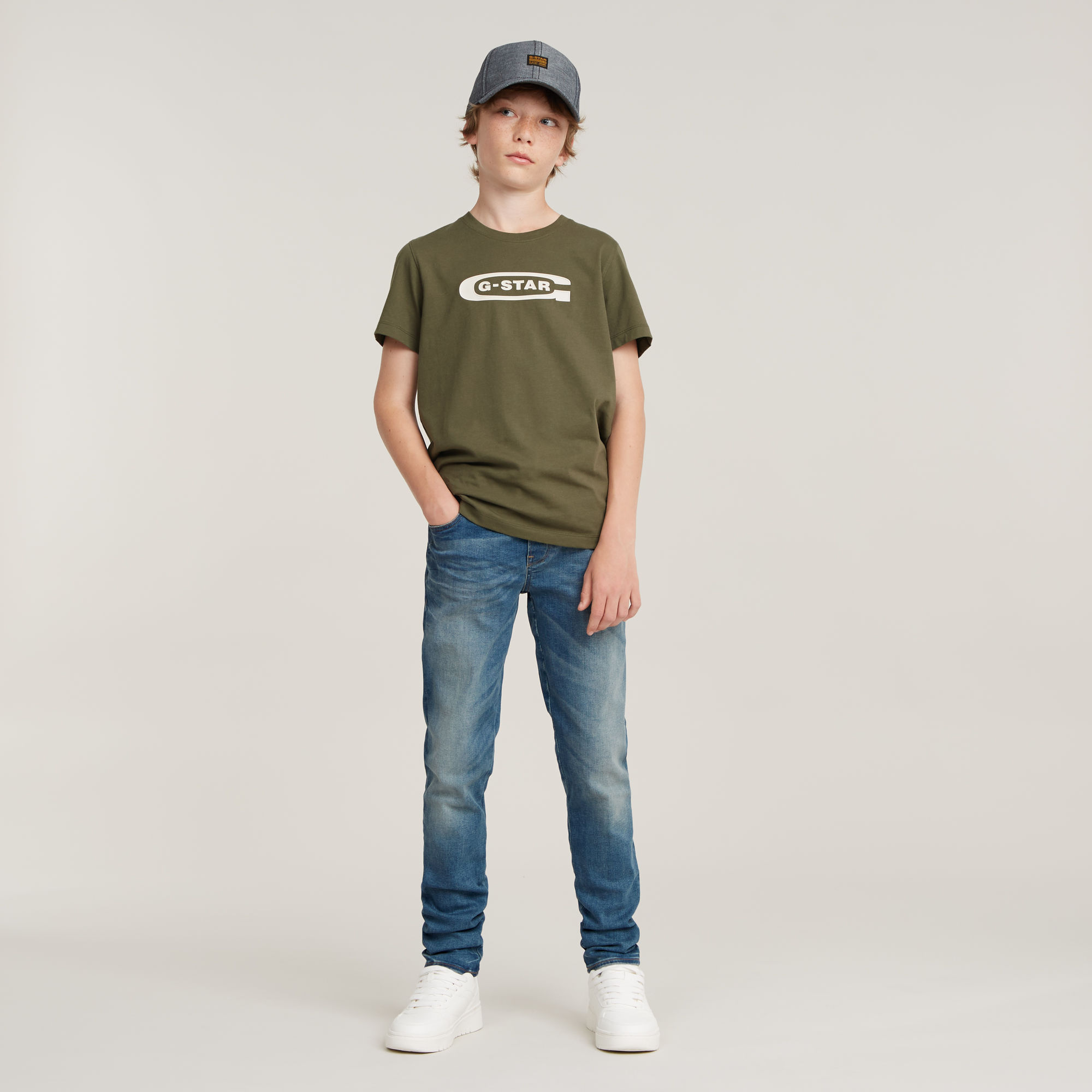 G-Star RAW Jongens T-Shirt Regular Groen jongens
