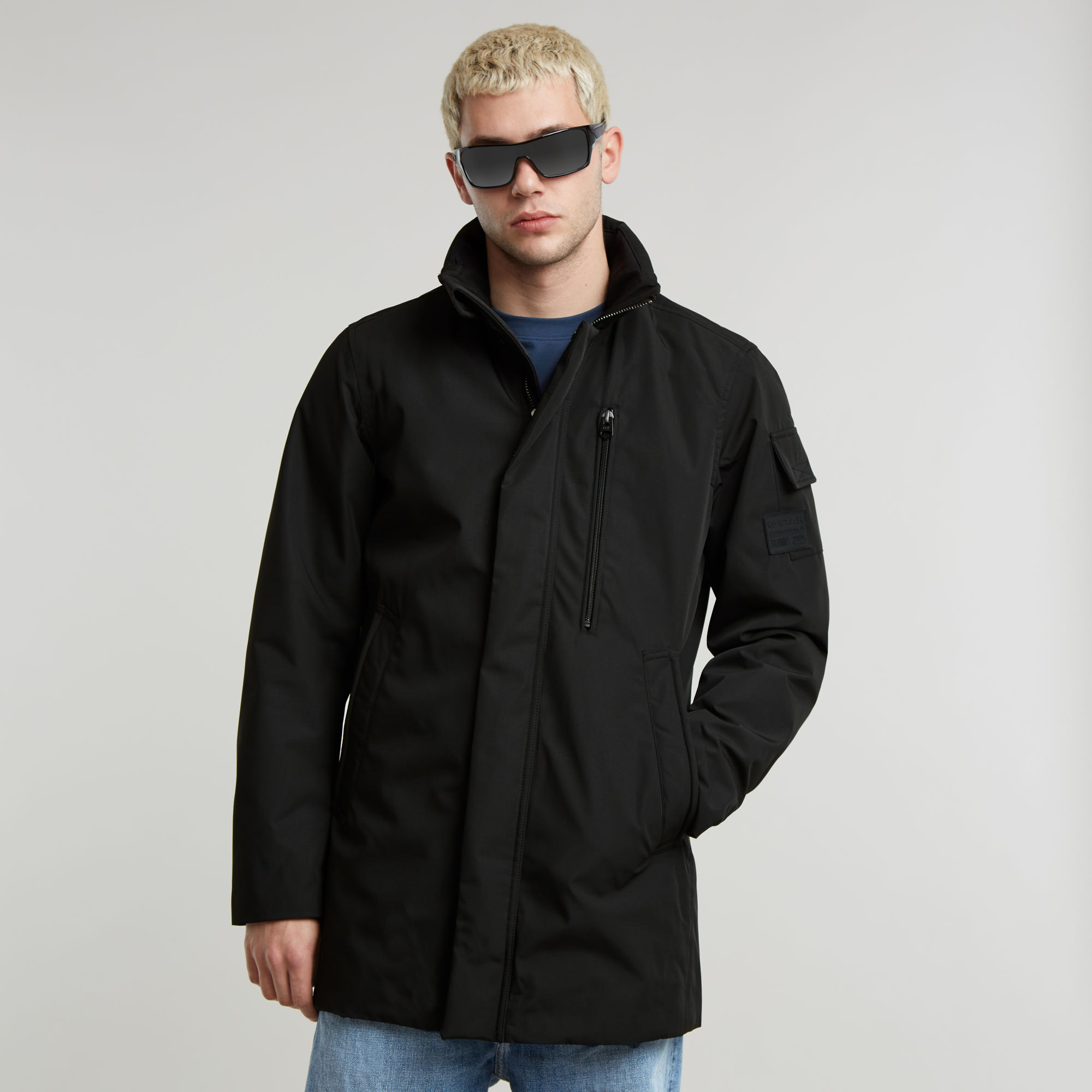 

Garber Gewatteerde Trenchcoat - Zwart - Heren