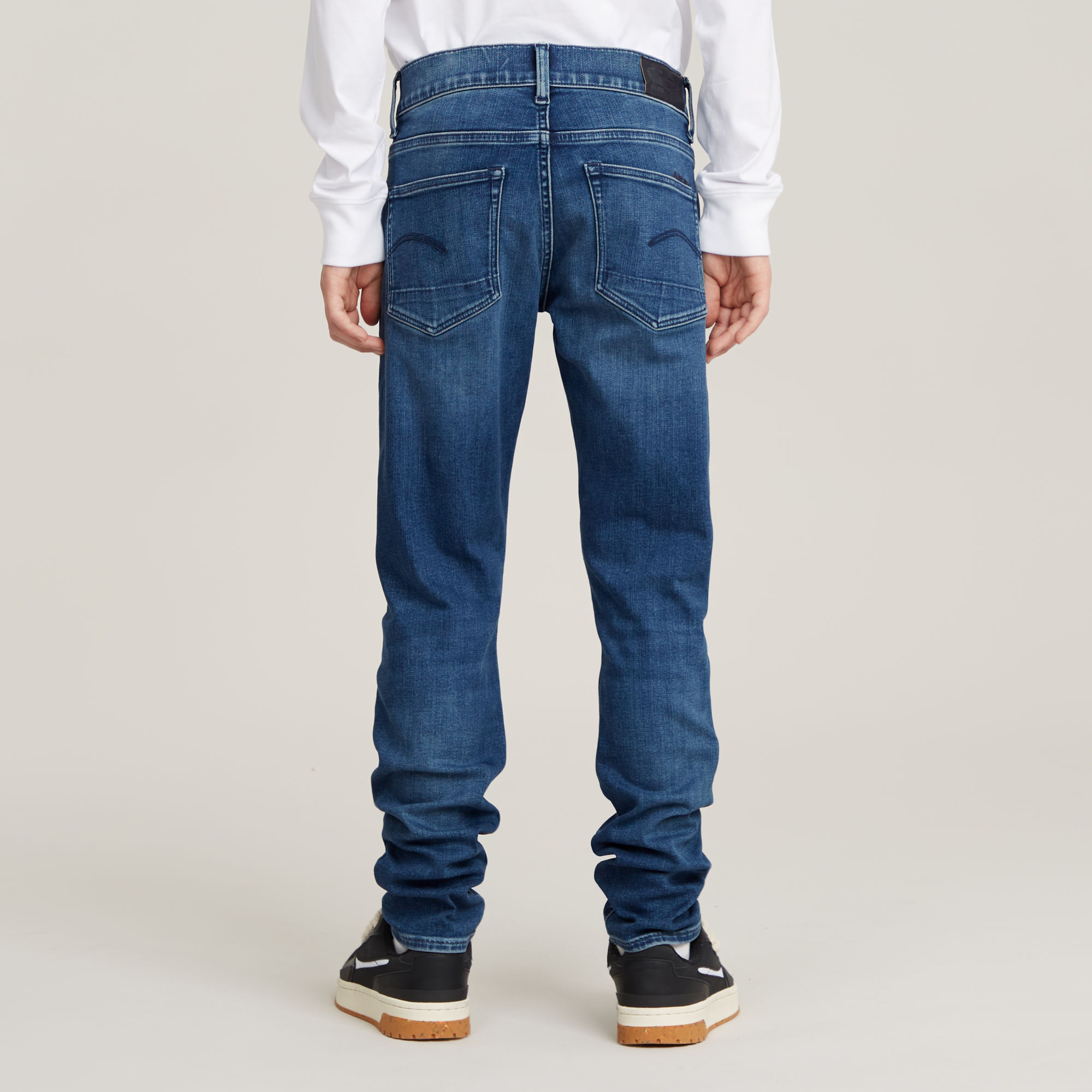 G-Star RAW Jongens 3301 Slim Jeans Midden blauw jongens