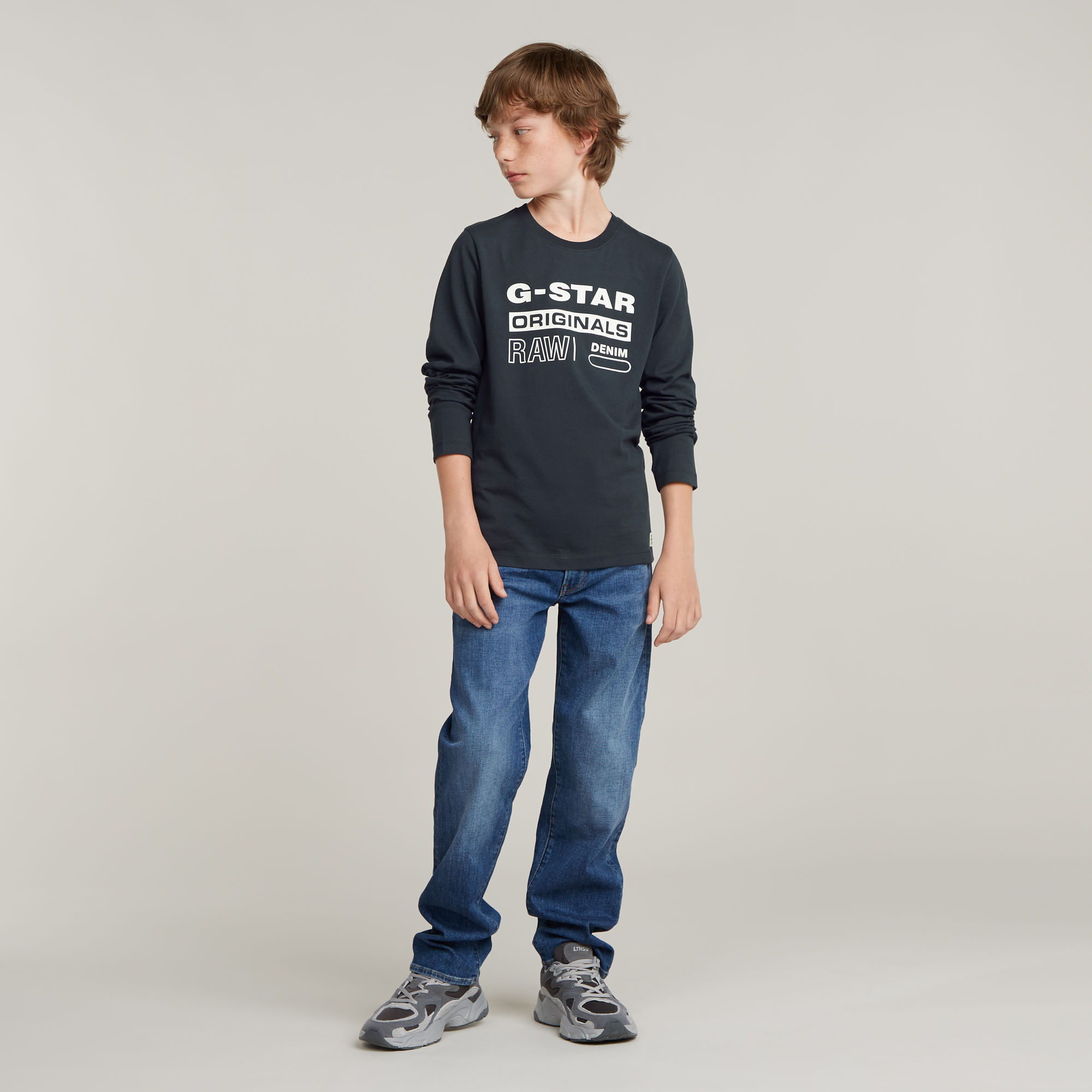G-Star RAW Jongens T-Shirt Regular Donkerblauw jongens