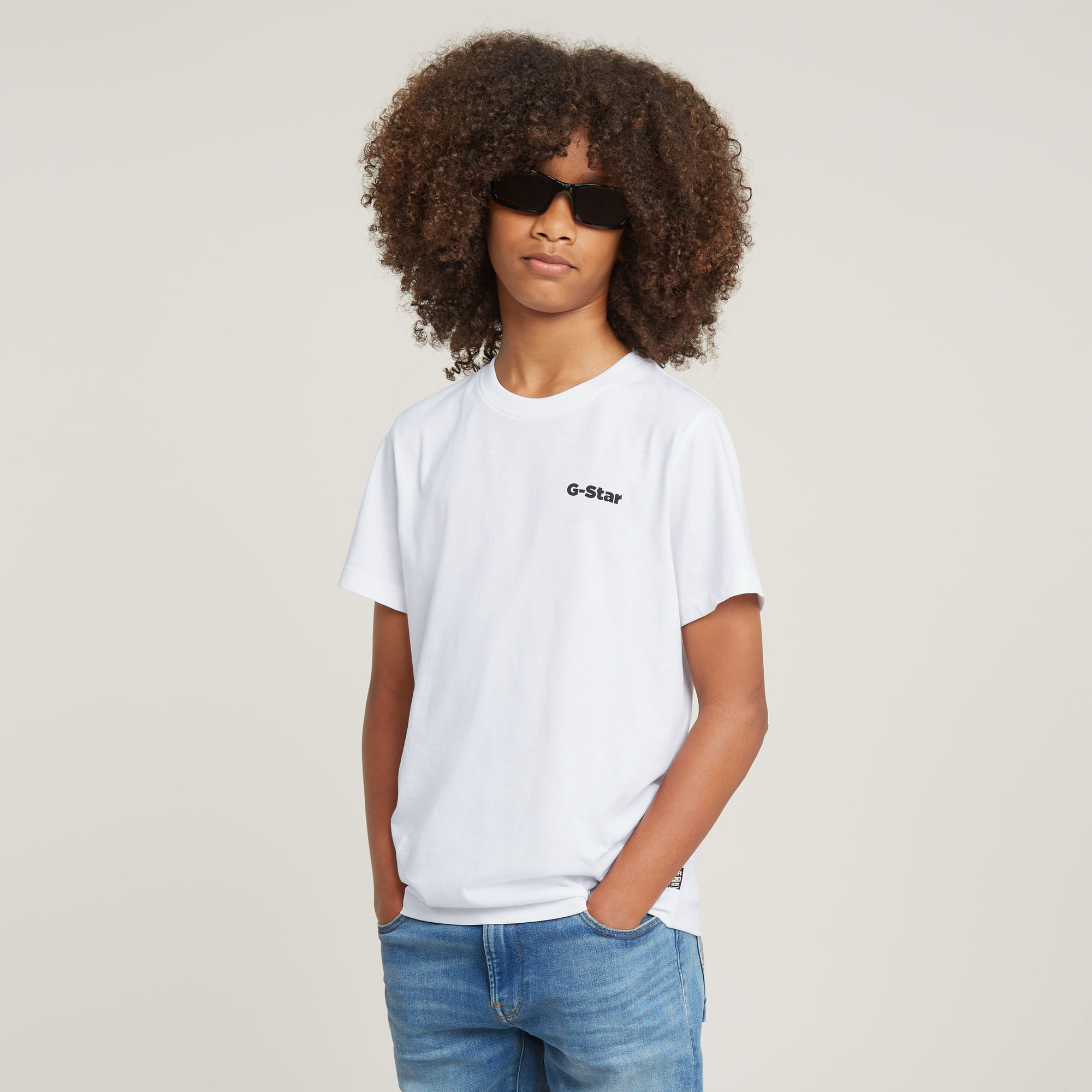 G-Star RAW Jongens T-Shirt Regular Wit jongens