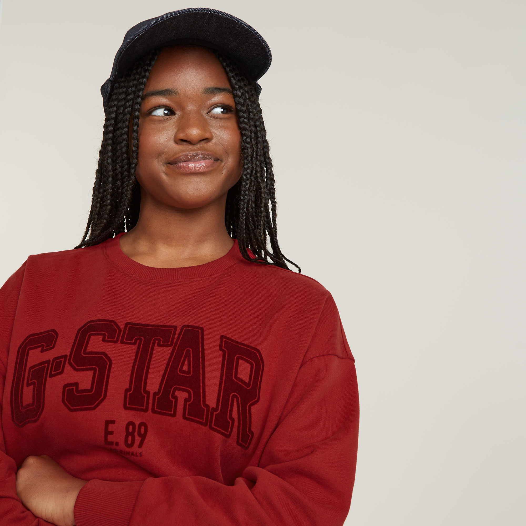 G-Star RAW Meisjes Sweater Unbrushed Rood meisjes