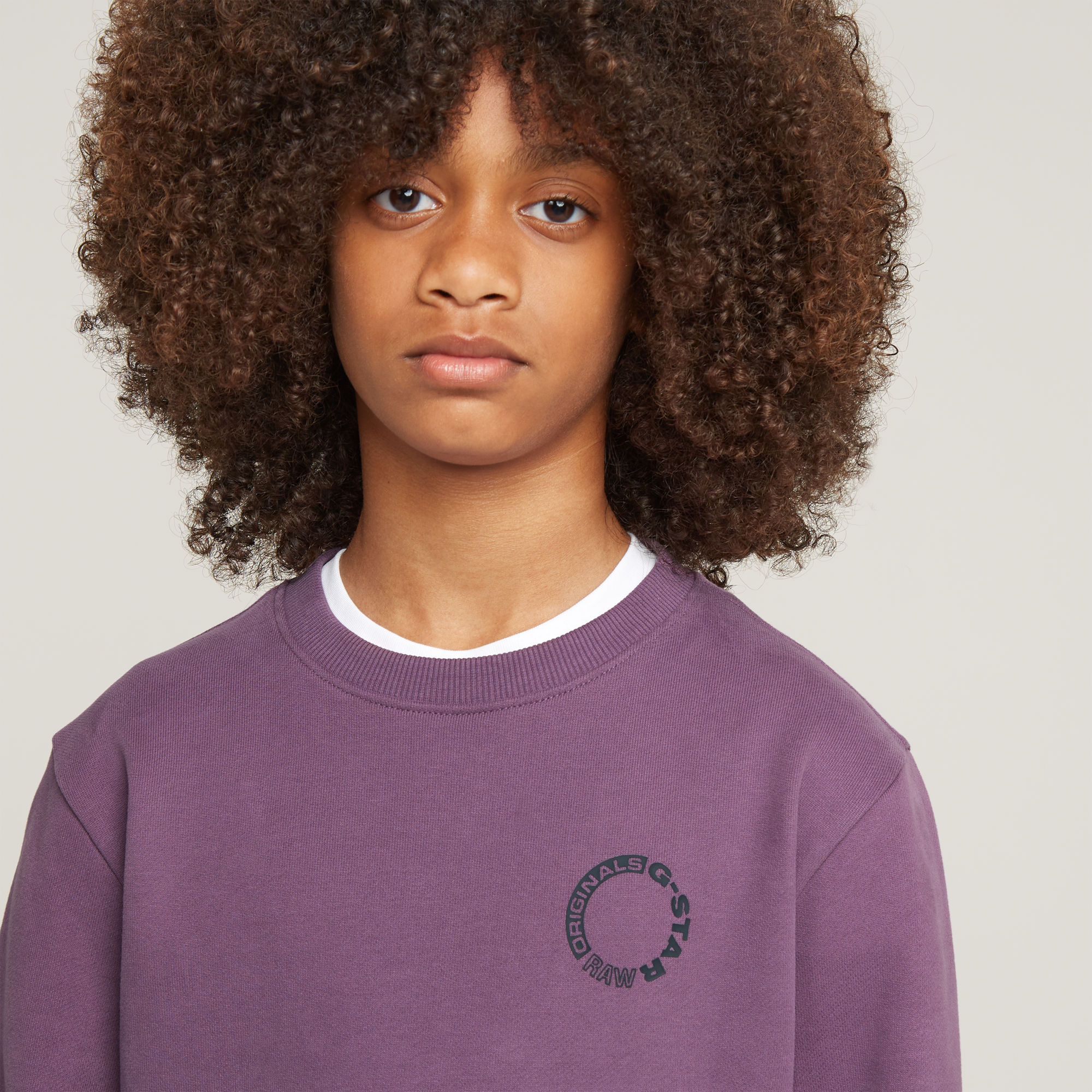 G-Star RAW Jongens Sweater Unbrushed Paars jongens