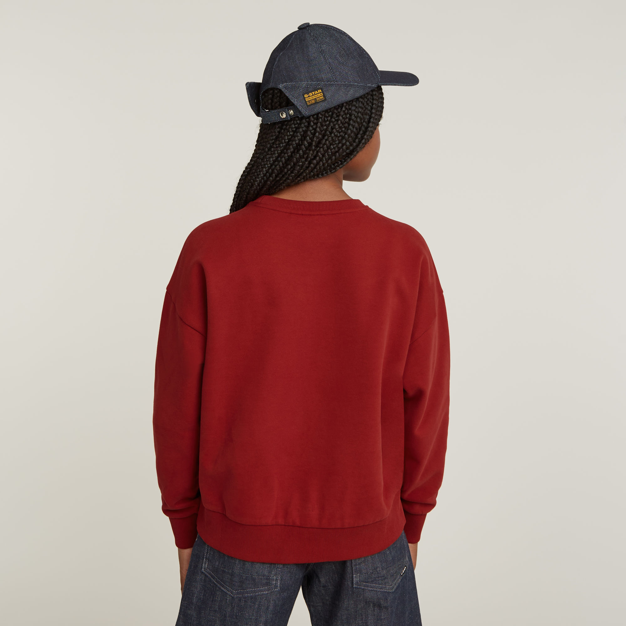 G-Star RAW Meisjes Sweater Unbrushed Rood meisjes
