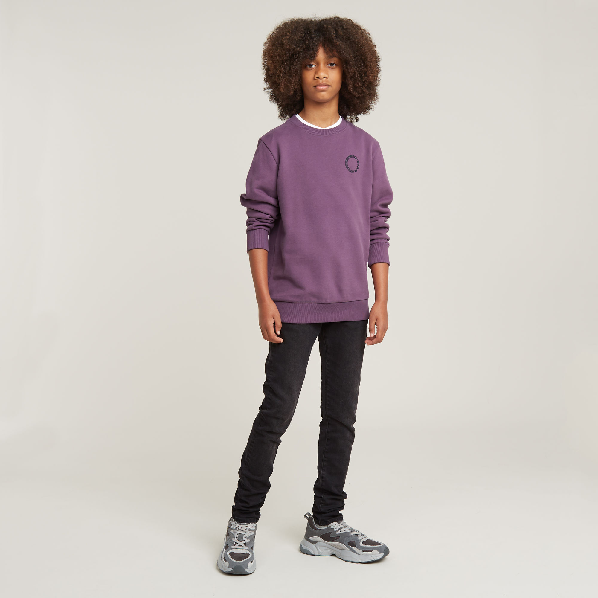 G-Star RAW Jongens Sweater Unbrushed Paars jongens