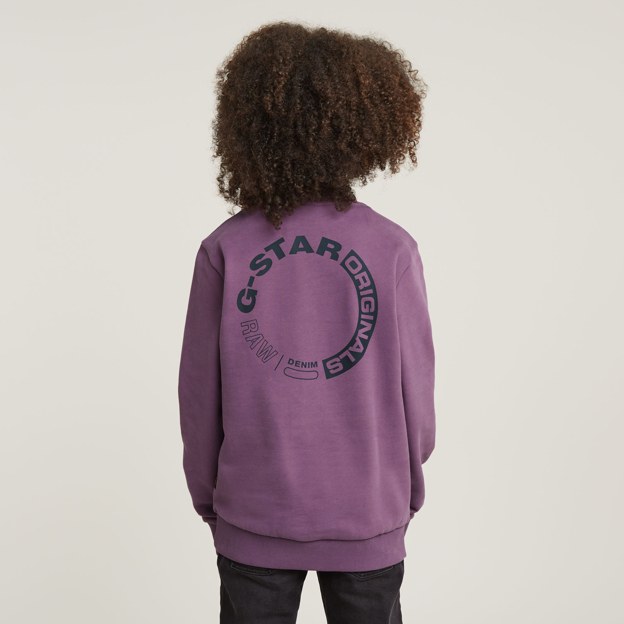 G-Star RAW Jongens Sweater Unbrushed Paars jongens