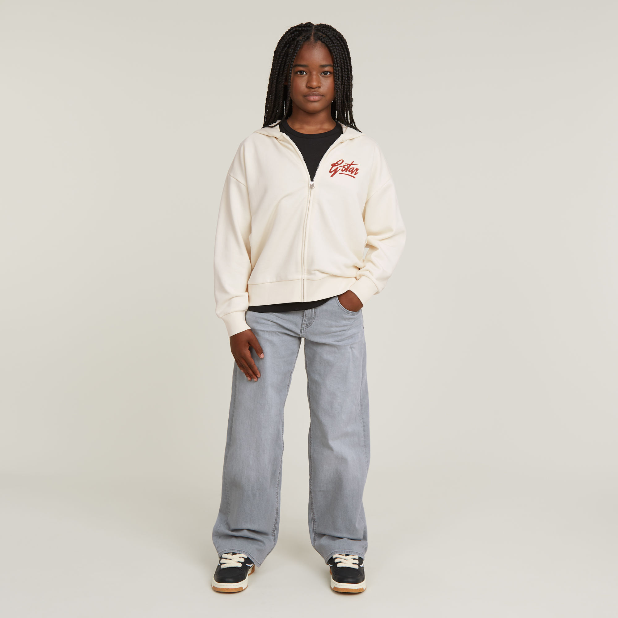 G-Star RAW Meisjes Premium Judee Loose Jeans Grijs meisjes