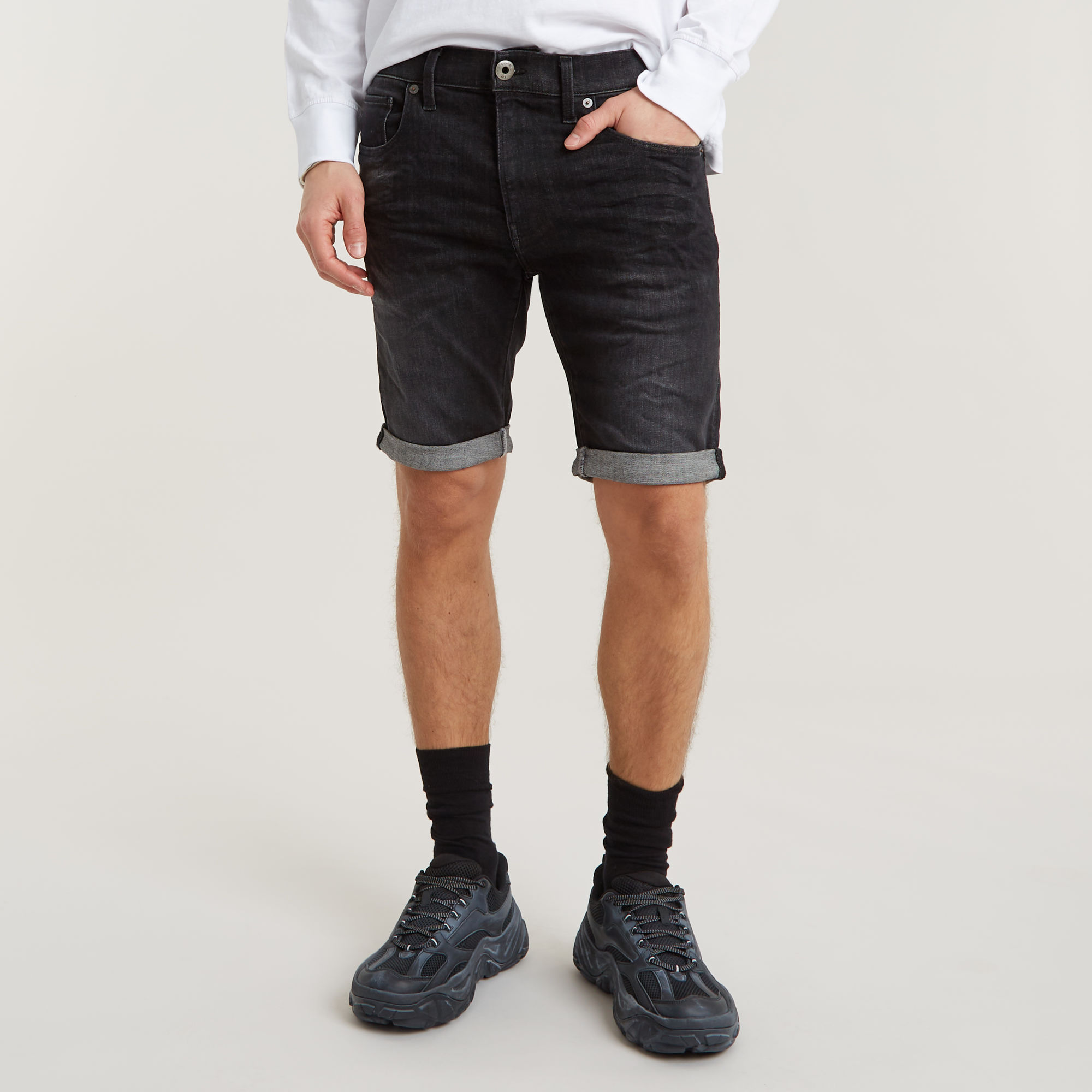 

3301 Slim Denim Short - Grijs - Heren