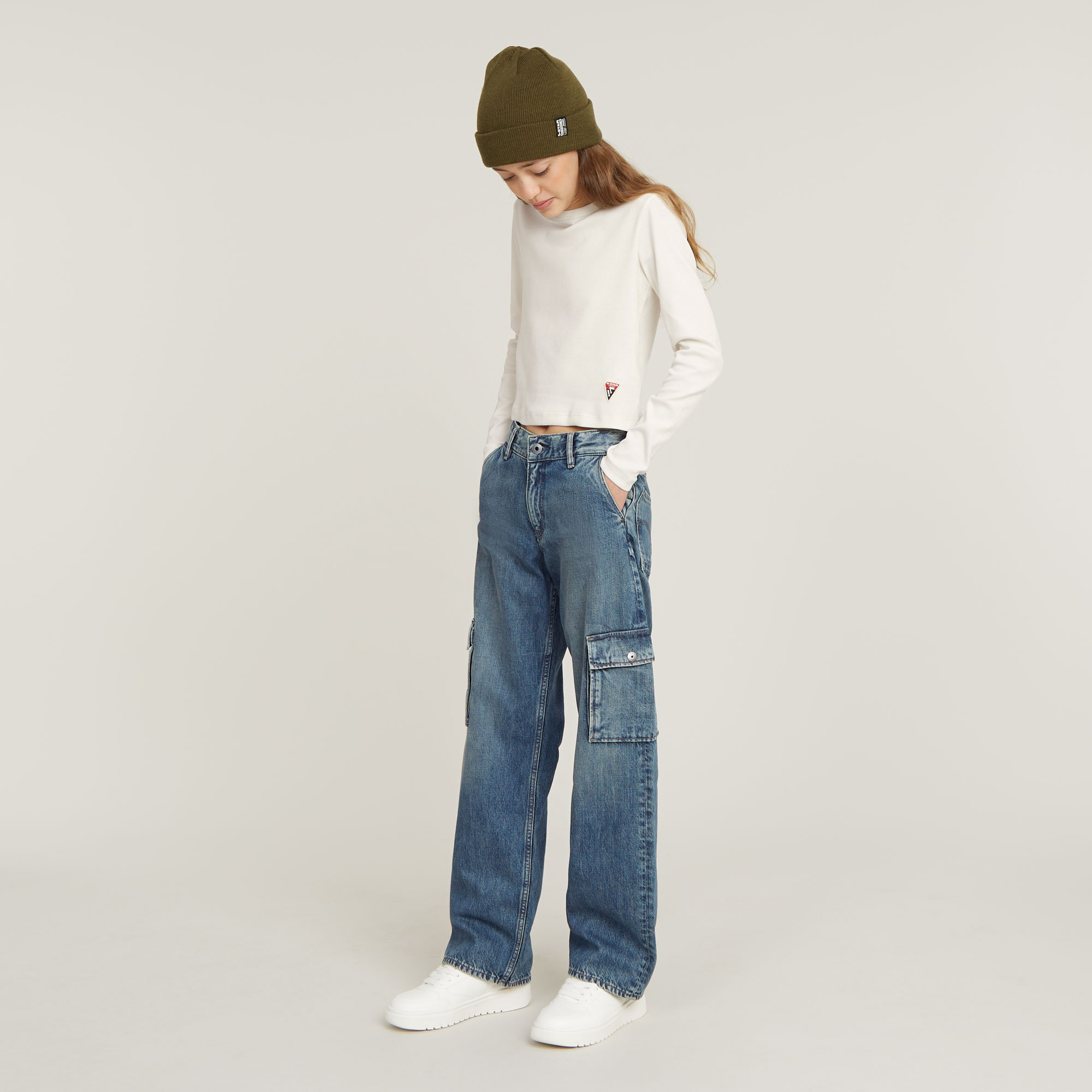 G-Star RAW Meisjes Mega Cargo Broek Midden blauw meisjes