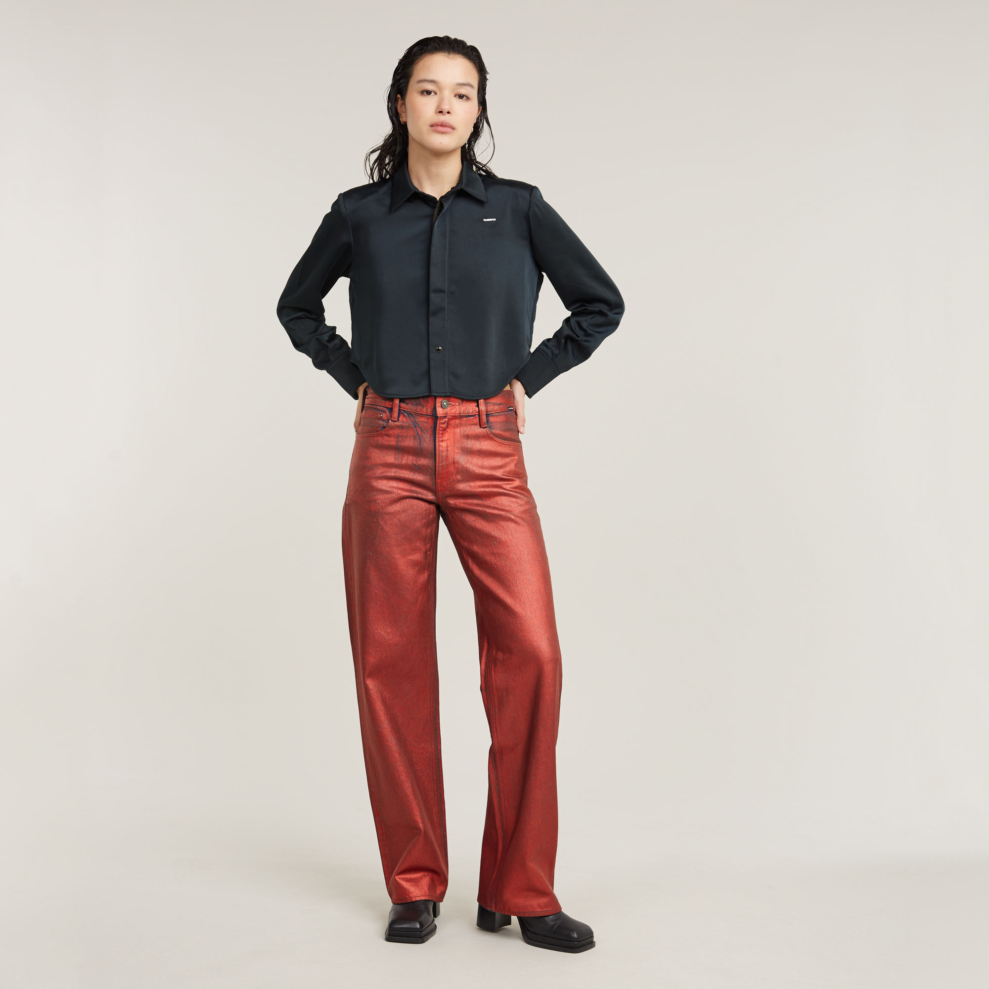 G-Star RAW Judee Low Waist Loose Jeans Rood Dames