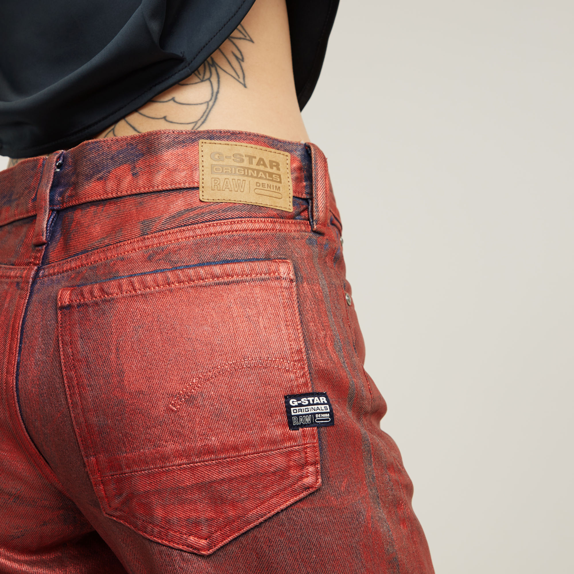 G-Star RAW Judee Low Waist Loose Jeans Rood Dames