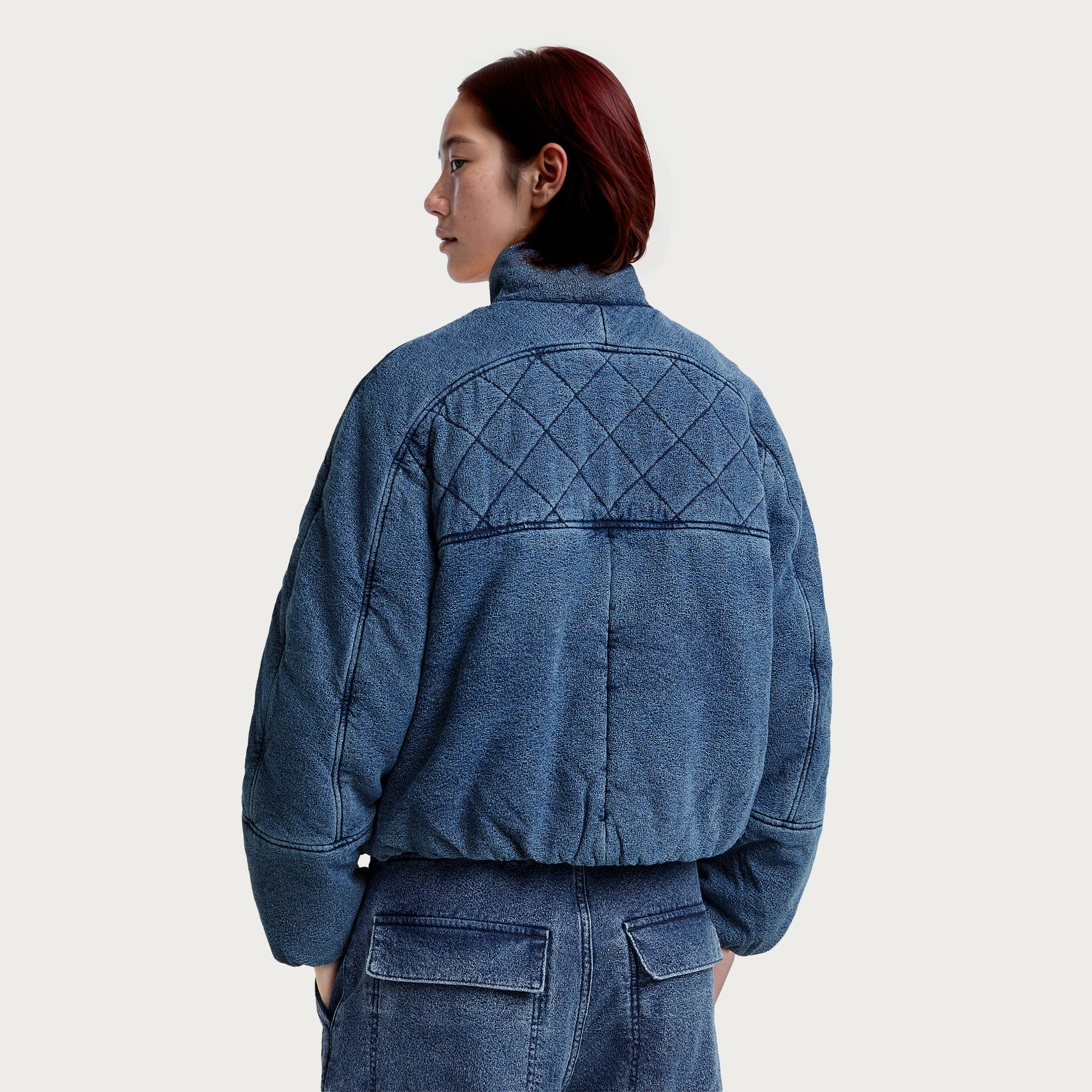 G-Star RAW Gewatteerd Cocoon Bomberjack Midden blauw Dames