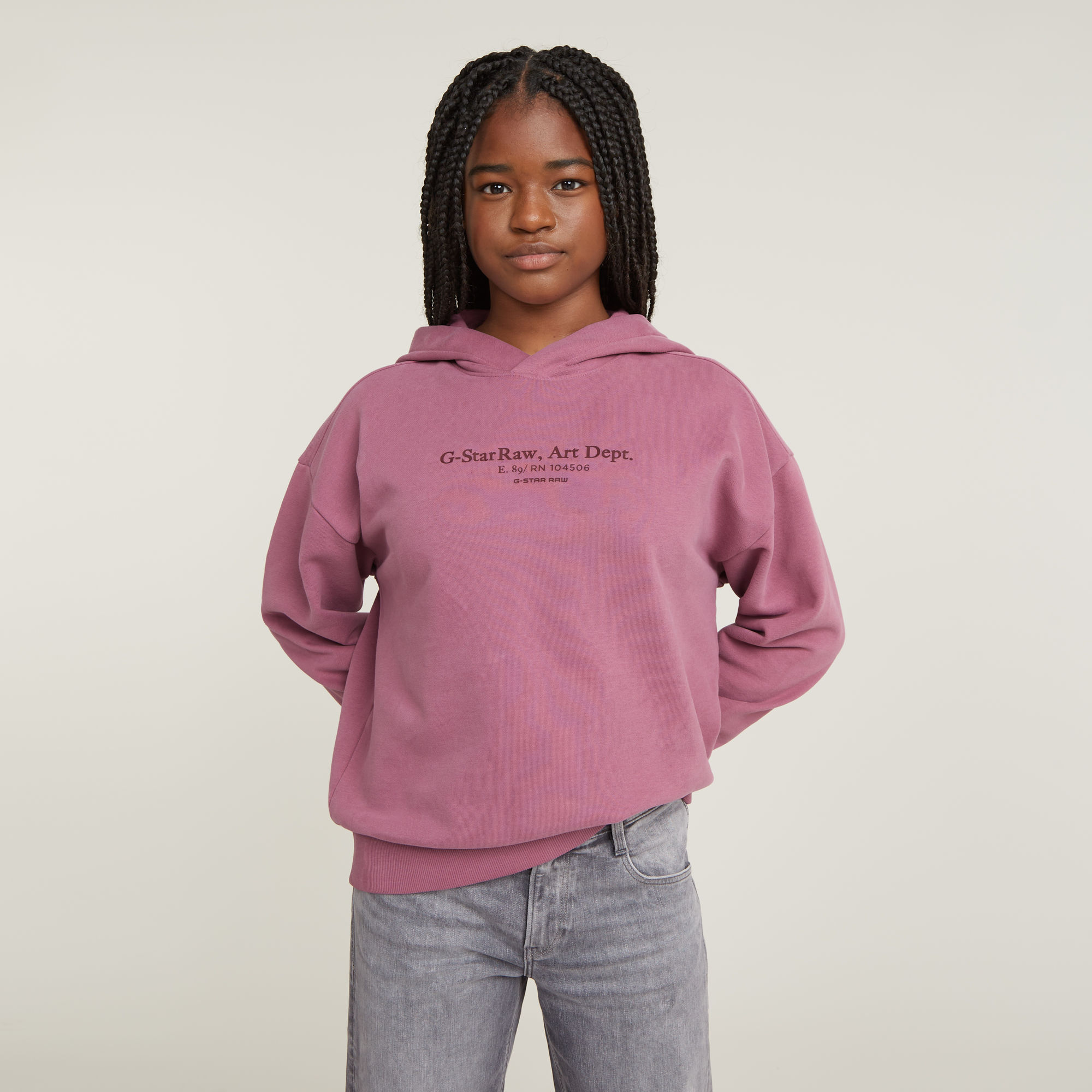 

Kids Hoodie Brushed - Purple - girls