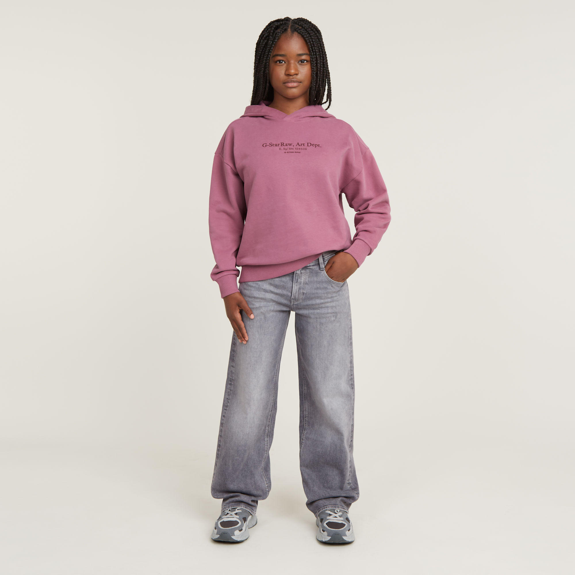 G-Star RAW Meisjes Hoodie Brushed Paars meisjes