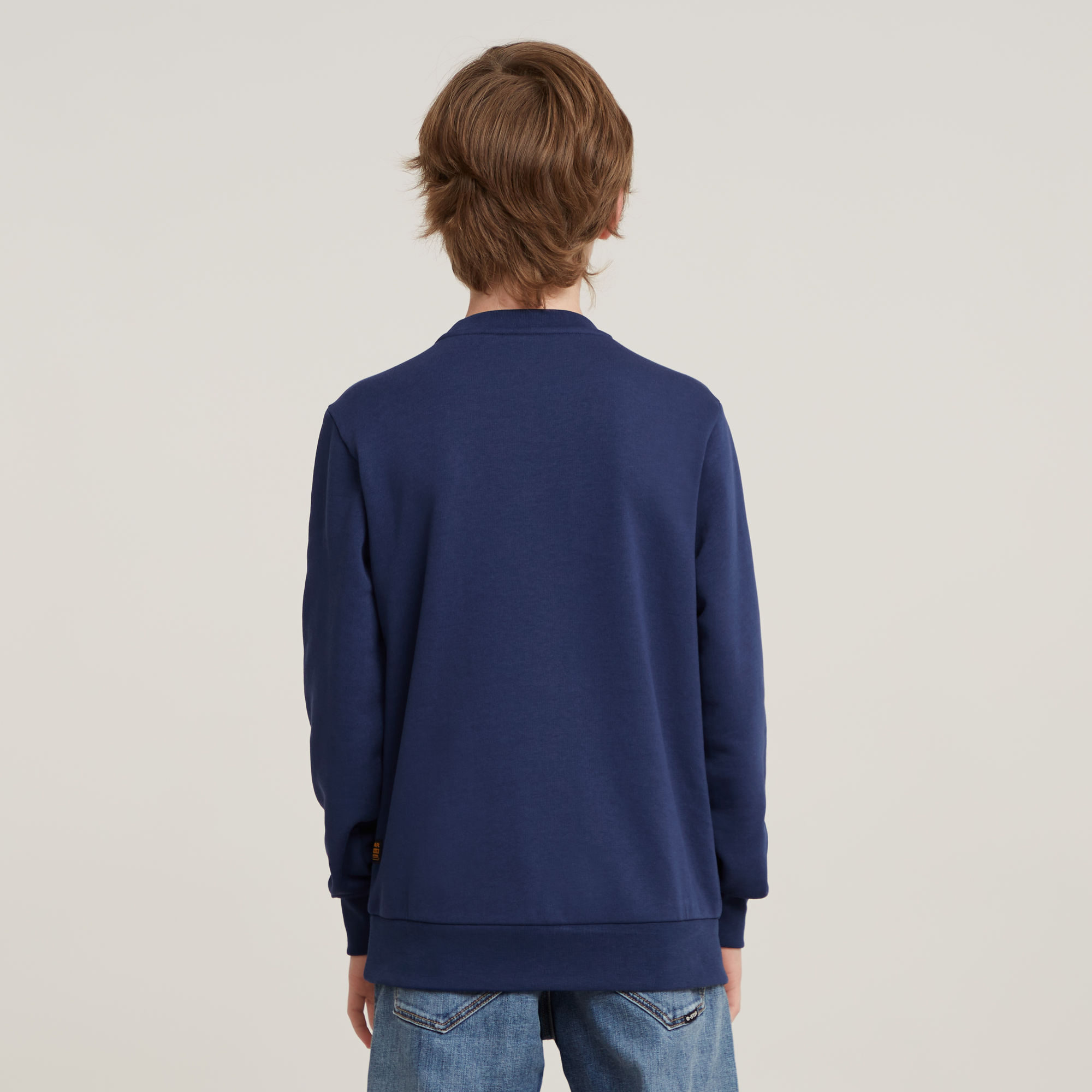 G-Star RAW Jongens Sweater Unbrushed Donkerblauw jongens