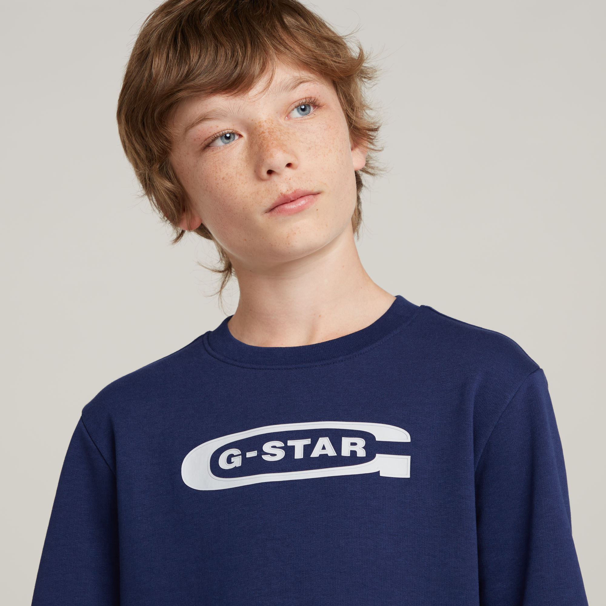 G-Star RAW Jongens Sweater Unbrushed Donkerblauw jongens