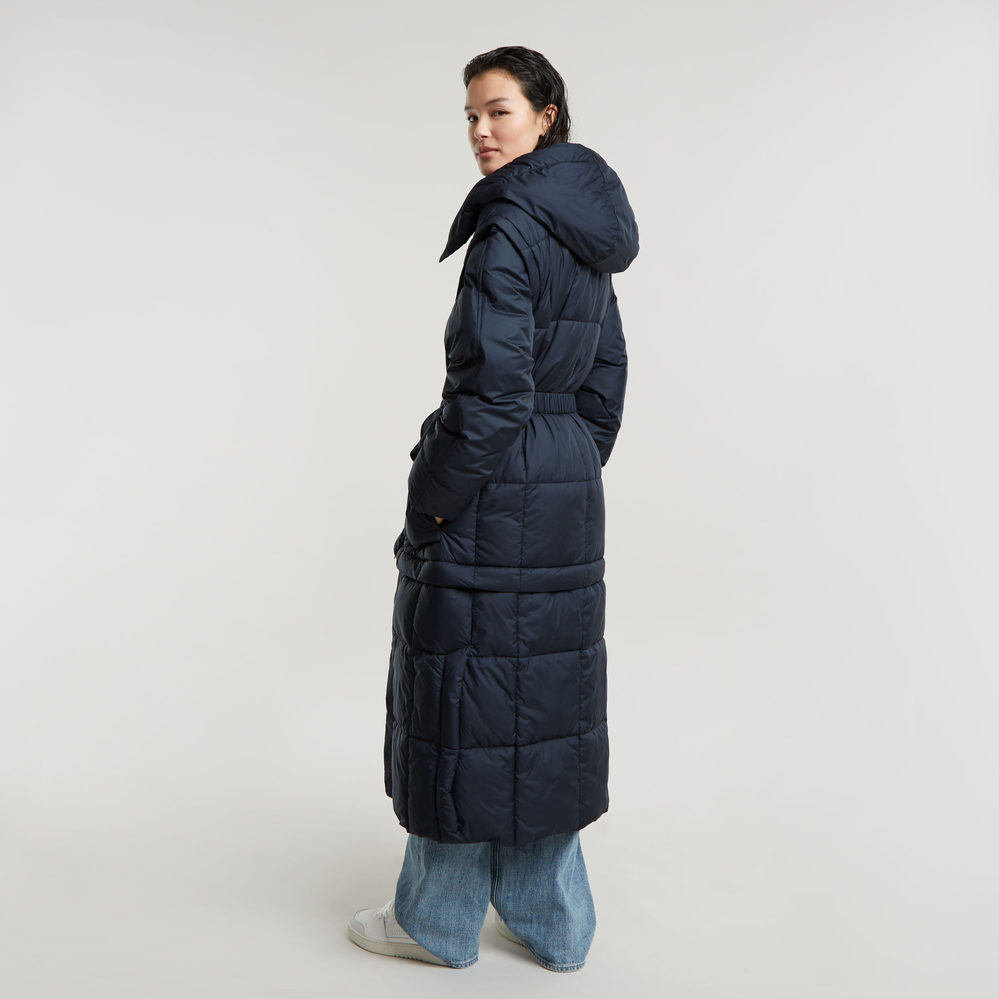 G-Star RAW Modular Gewatteerde Puffer Met Capuchon Donkerblauw Dames