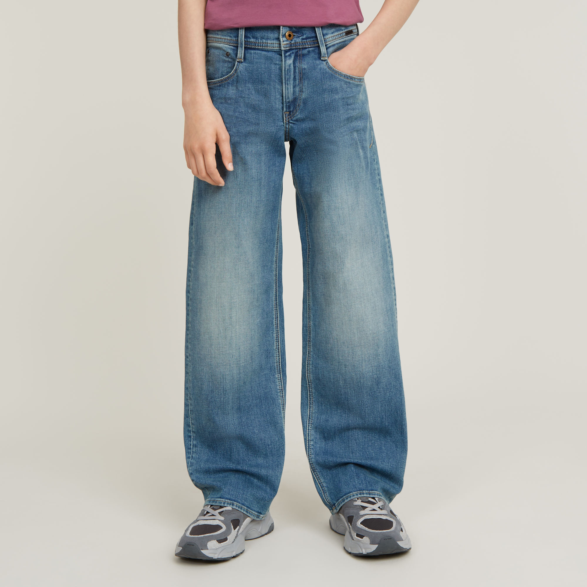 

Girls Judee Loose Jeans - Medium blue - girls