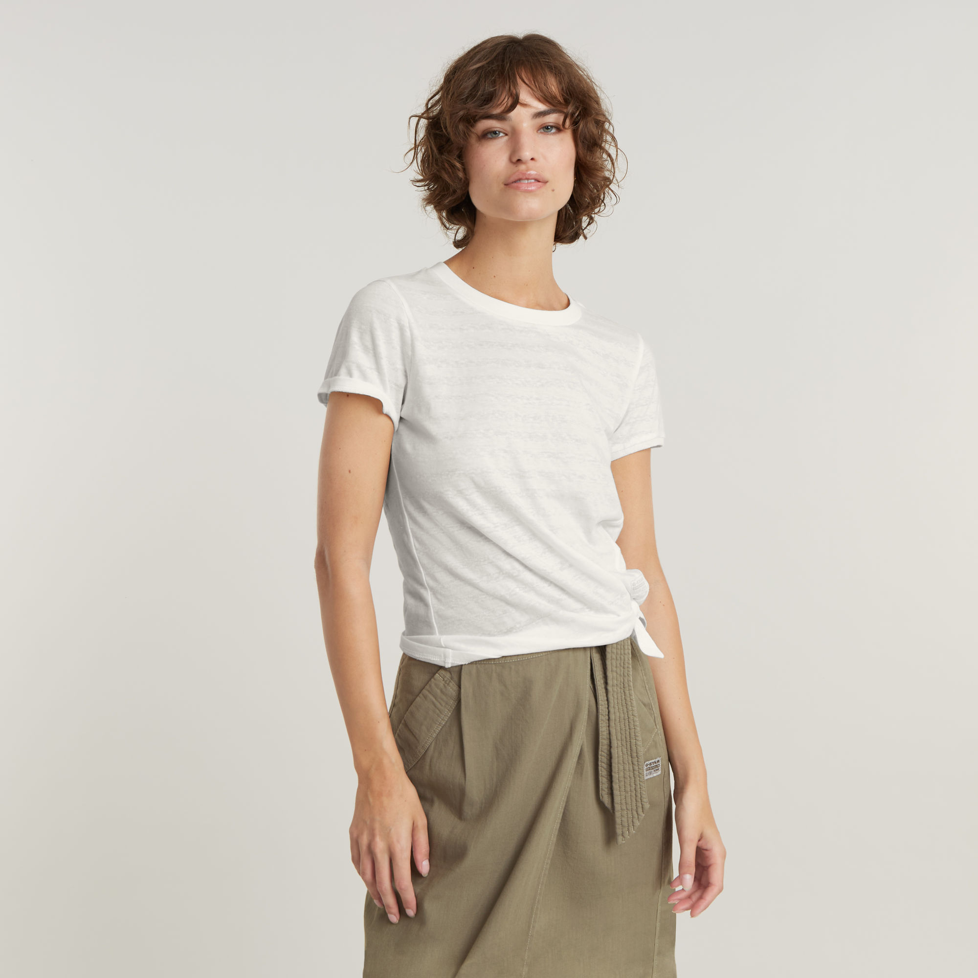 Regular Knotted Top - Weiß - Damen