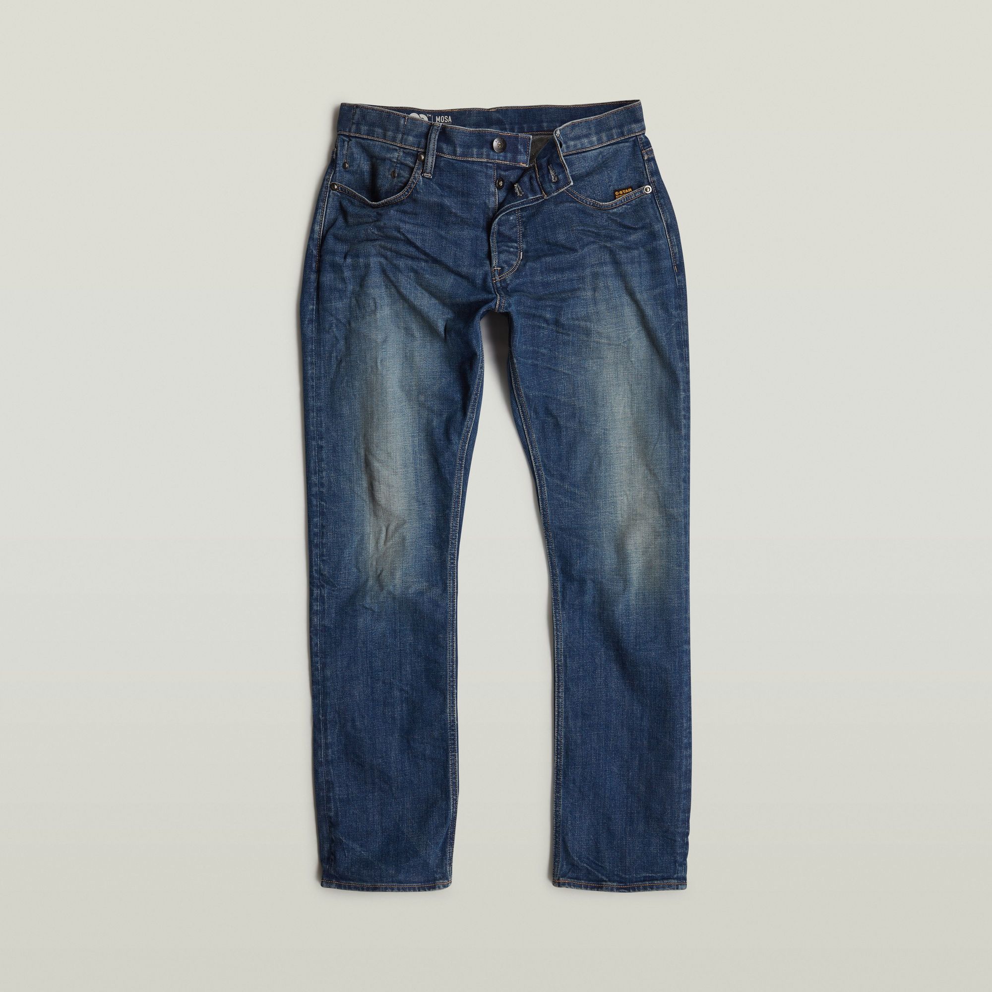 G-Star RAW Mosa Straight Jeans Donkerblauw Heren