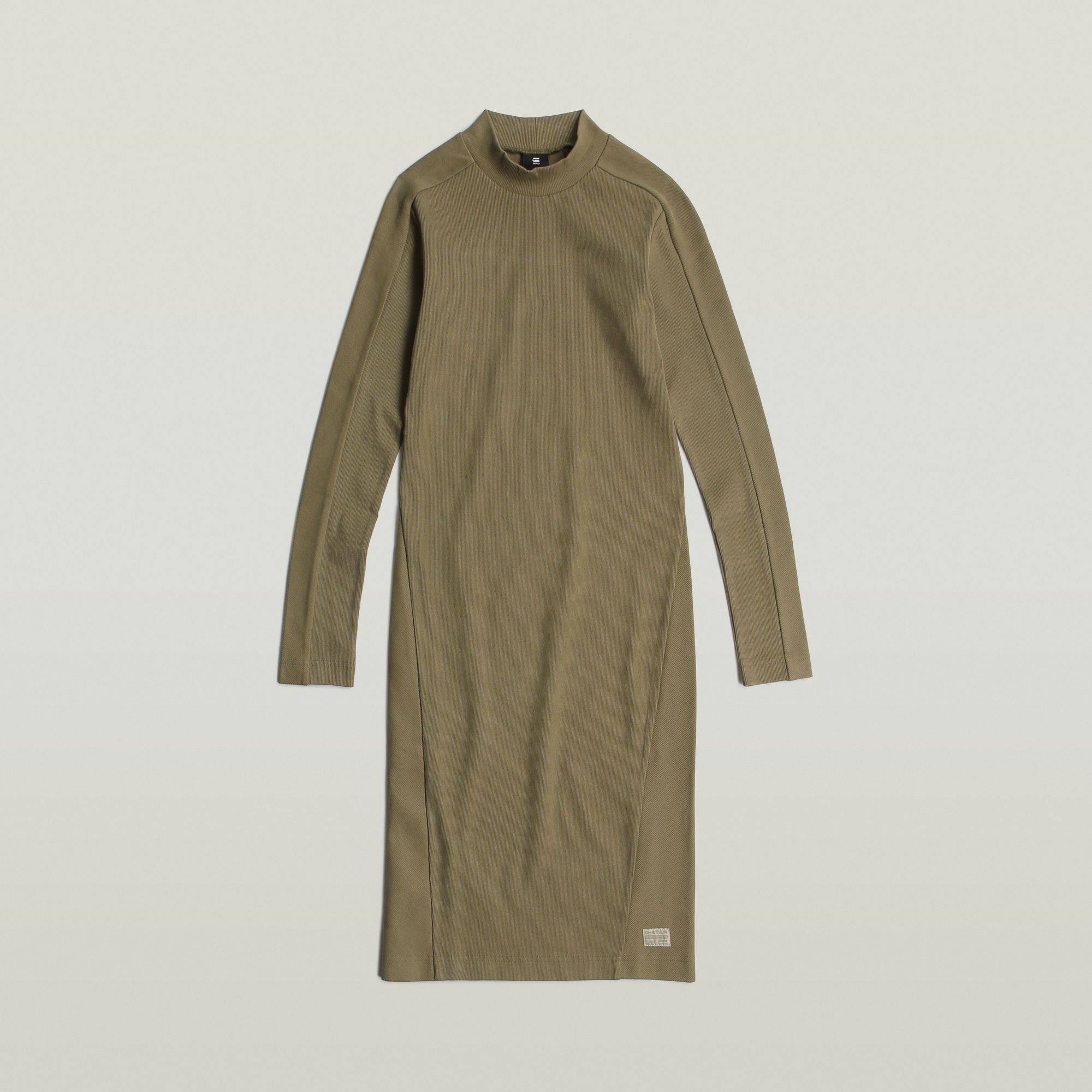 G-Star RAW Ergonomic Slim Rib Jurk Groen Dames