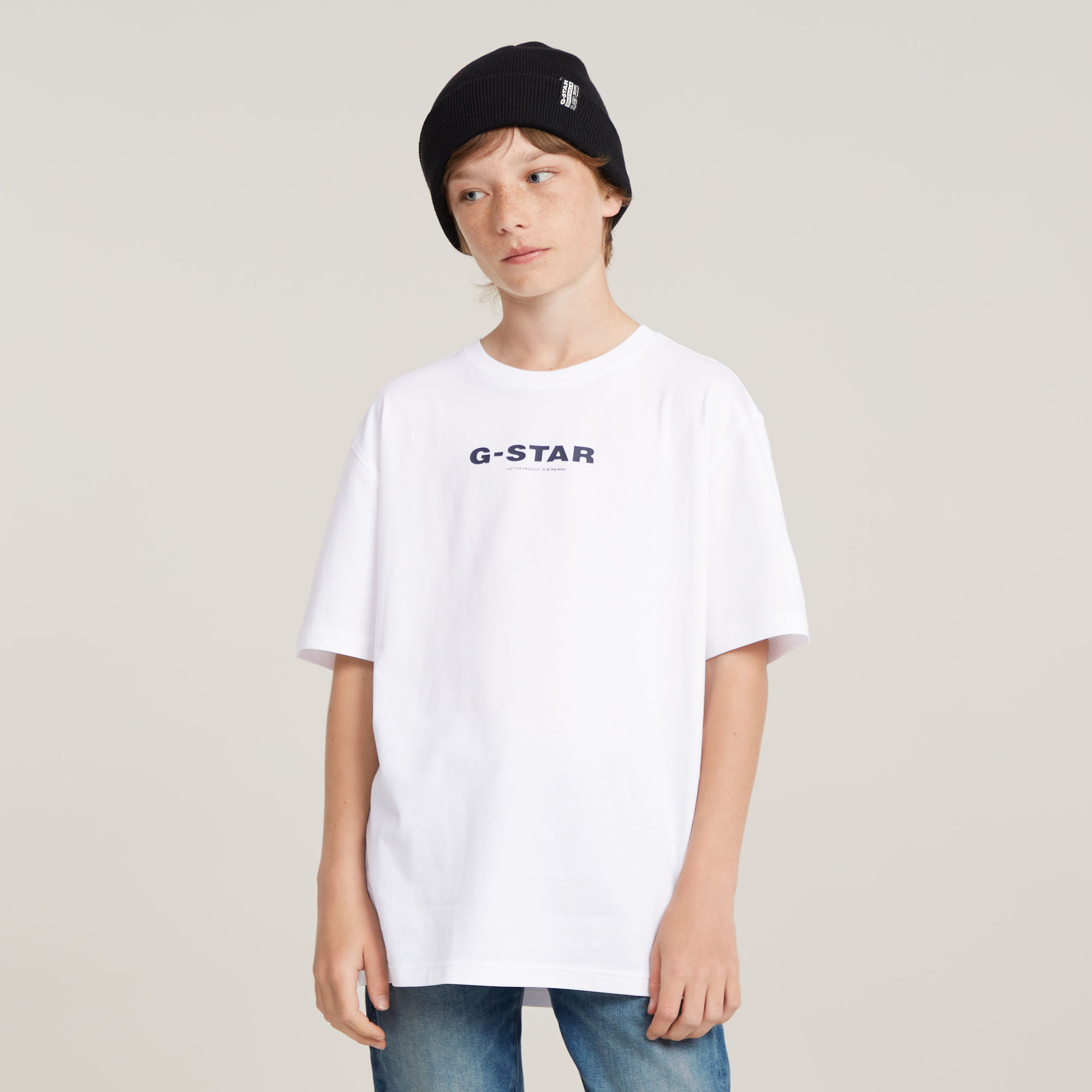 Jungen T-Shirt Loose - Weiß - jungen