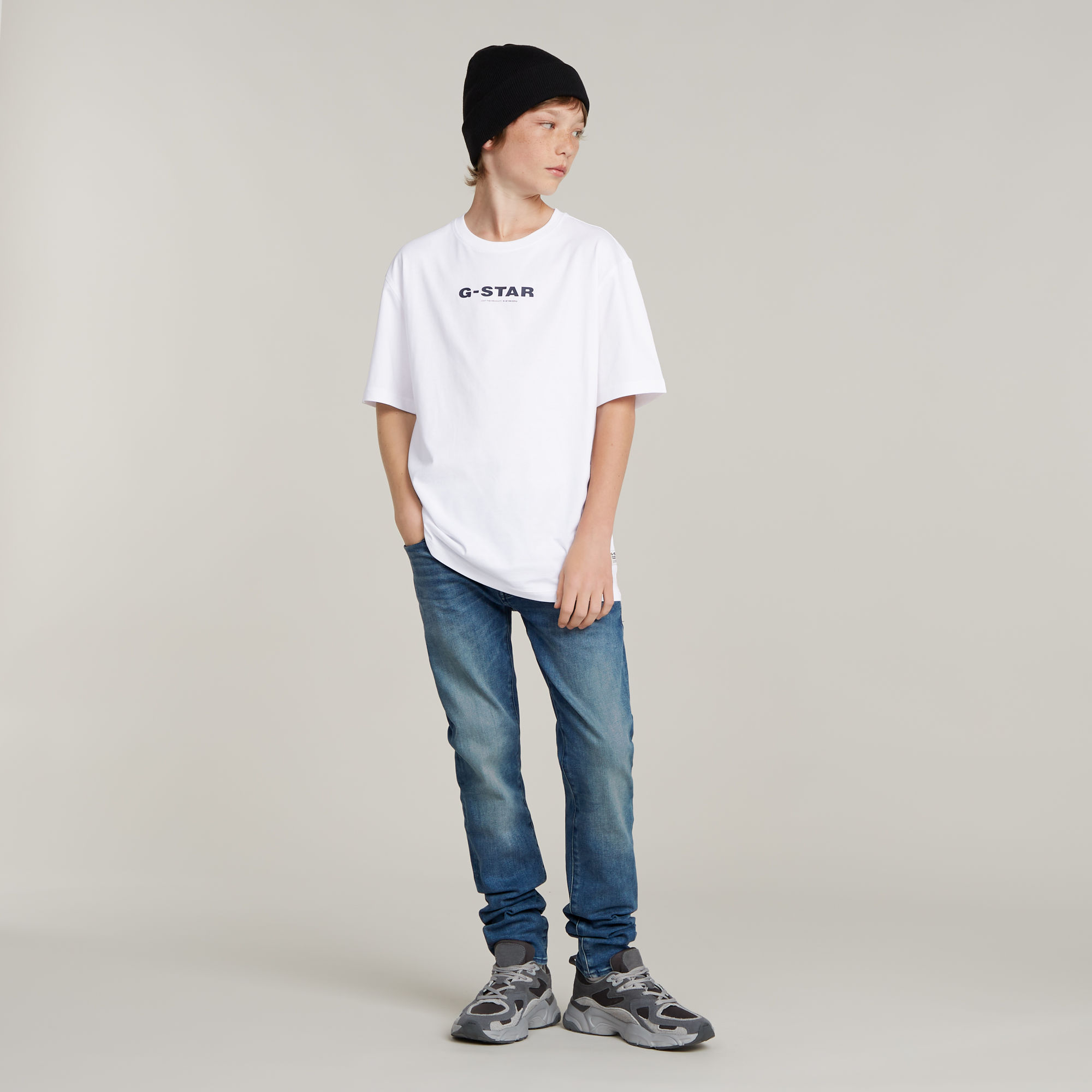 G-Star RAW Jongens T-Shirt Loose Wit jongens