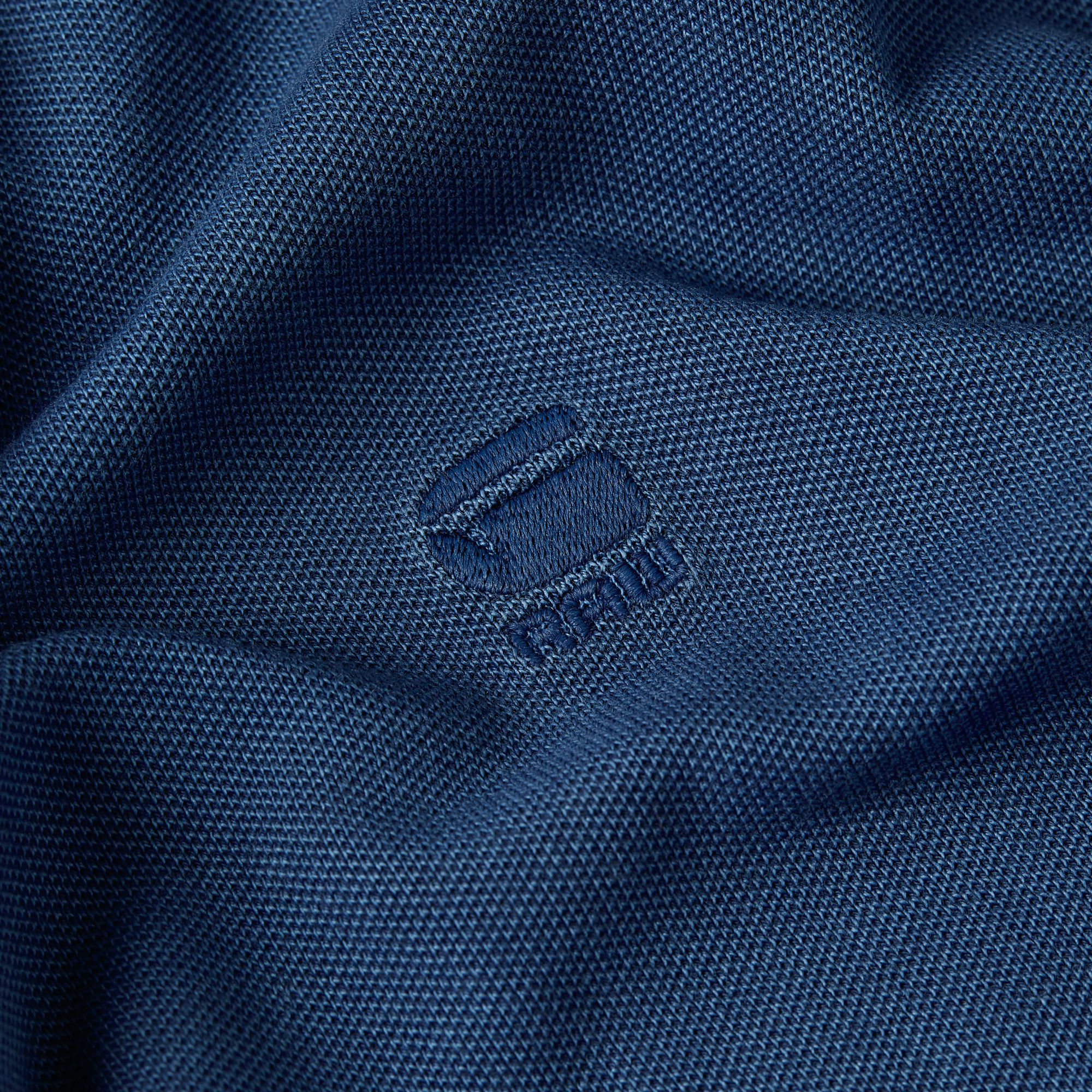 G-Star RAW Dunda Overdyed Slim Polo Midden blauw Heren