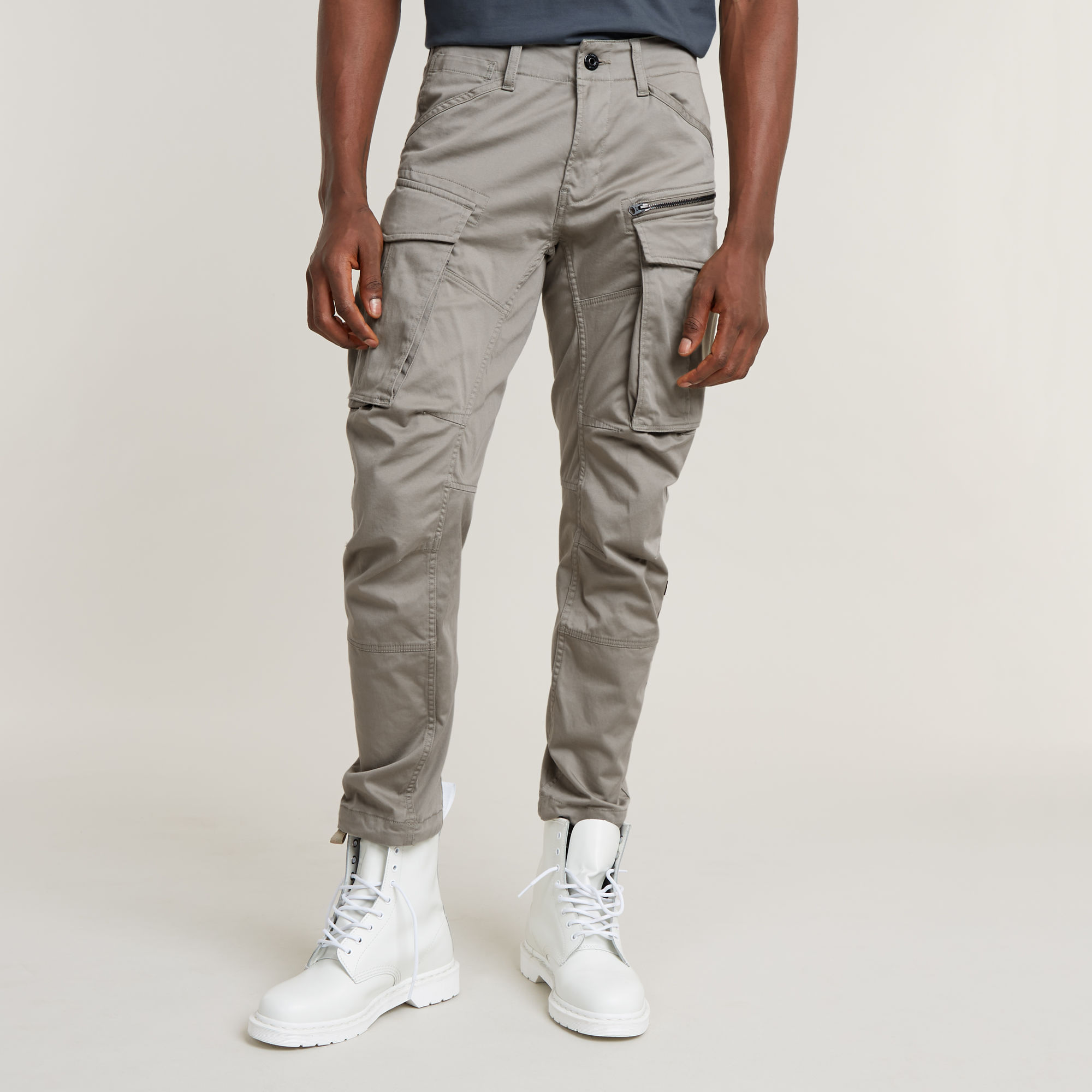 

Rovic Zip 3D Regular Tapered Pants - Beige - Men