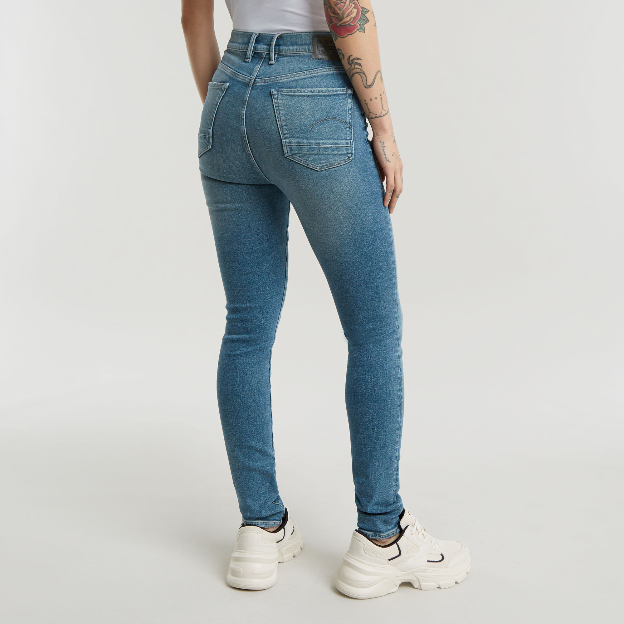 G-Star RAW Kafey Ultra High Skinny Jeans Midden blauw Dames