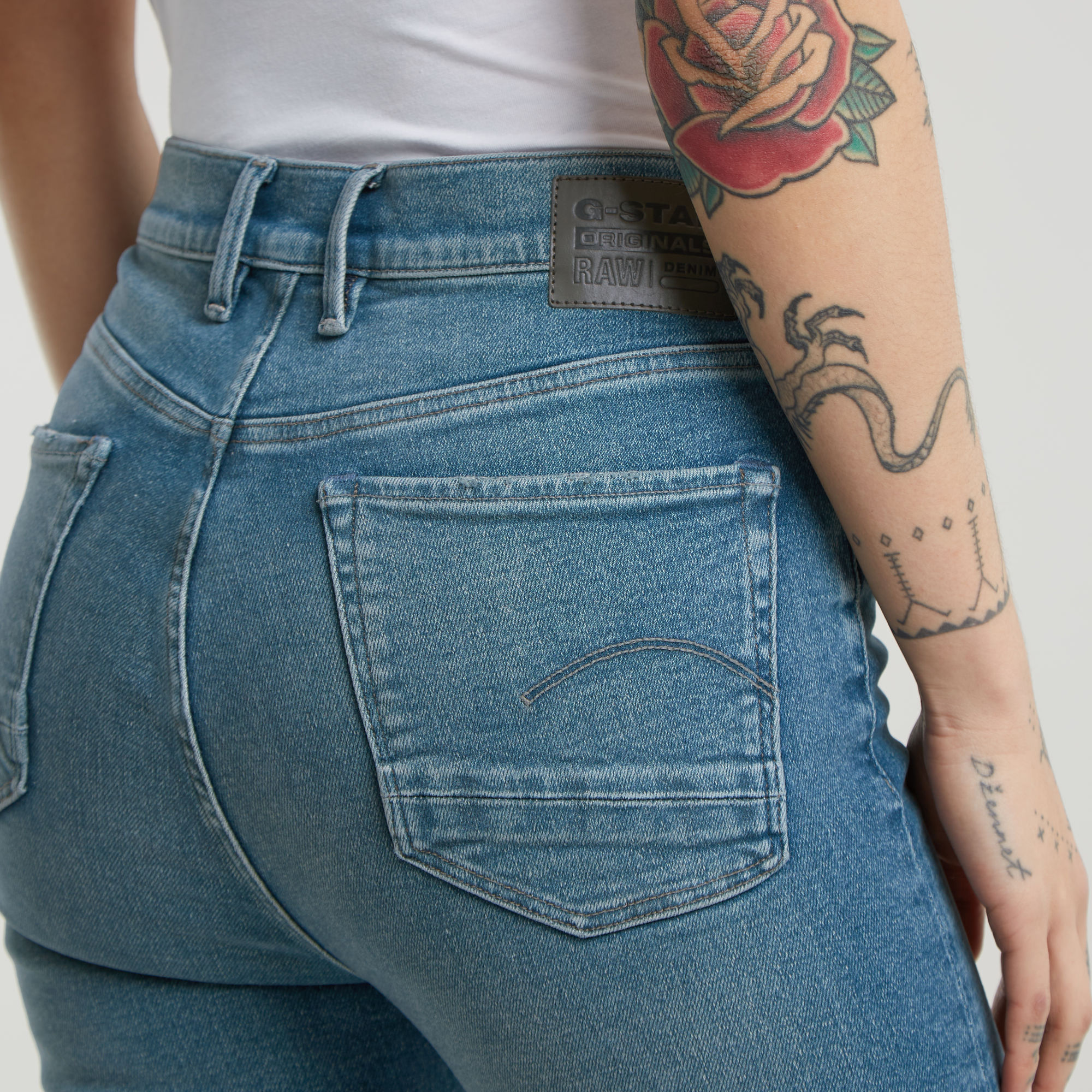 G-Star RAW Kafey Ultra High Skinny Jeans Midden blauw Dames