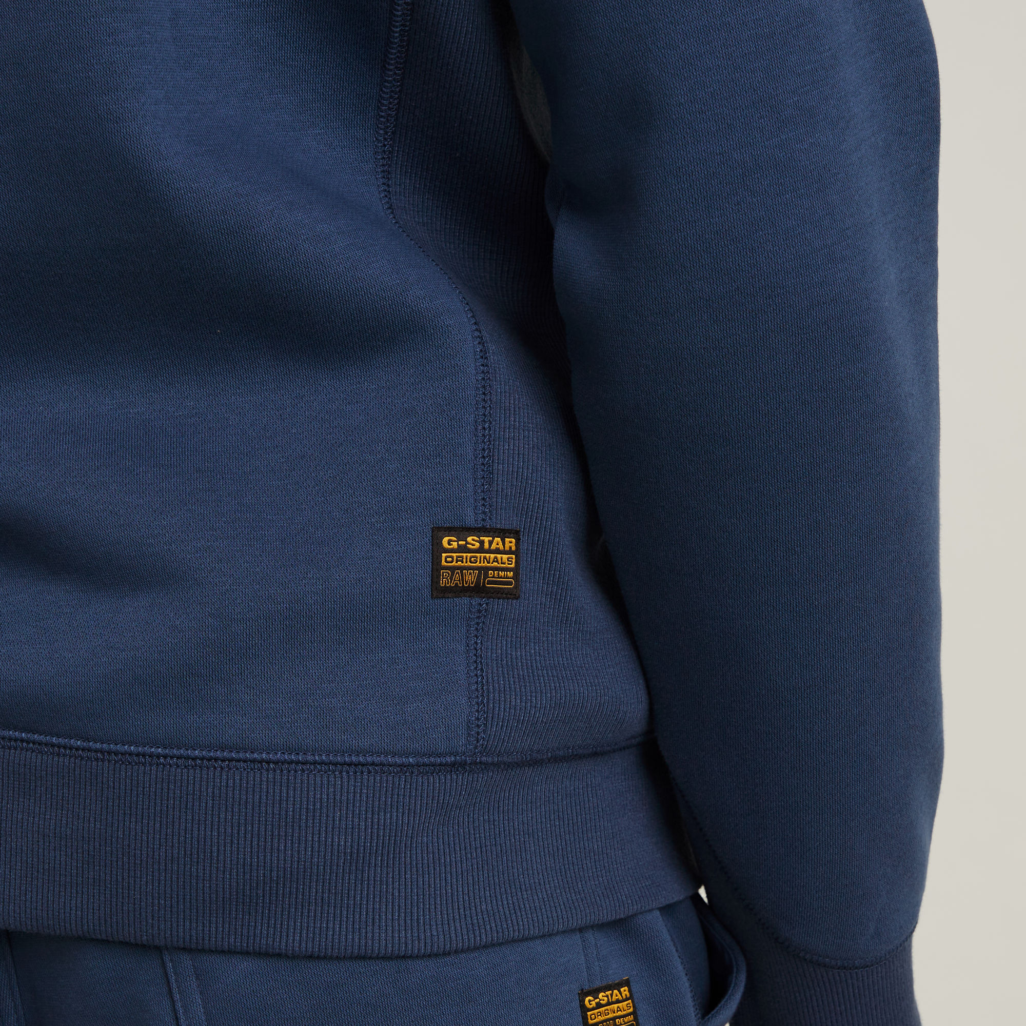 G-Star RAW Premium Core Hoodie Midden blauw Heren